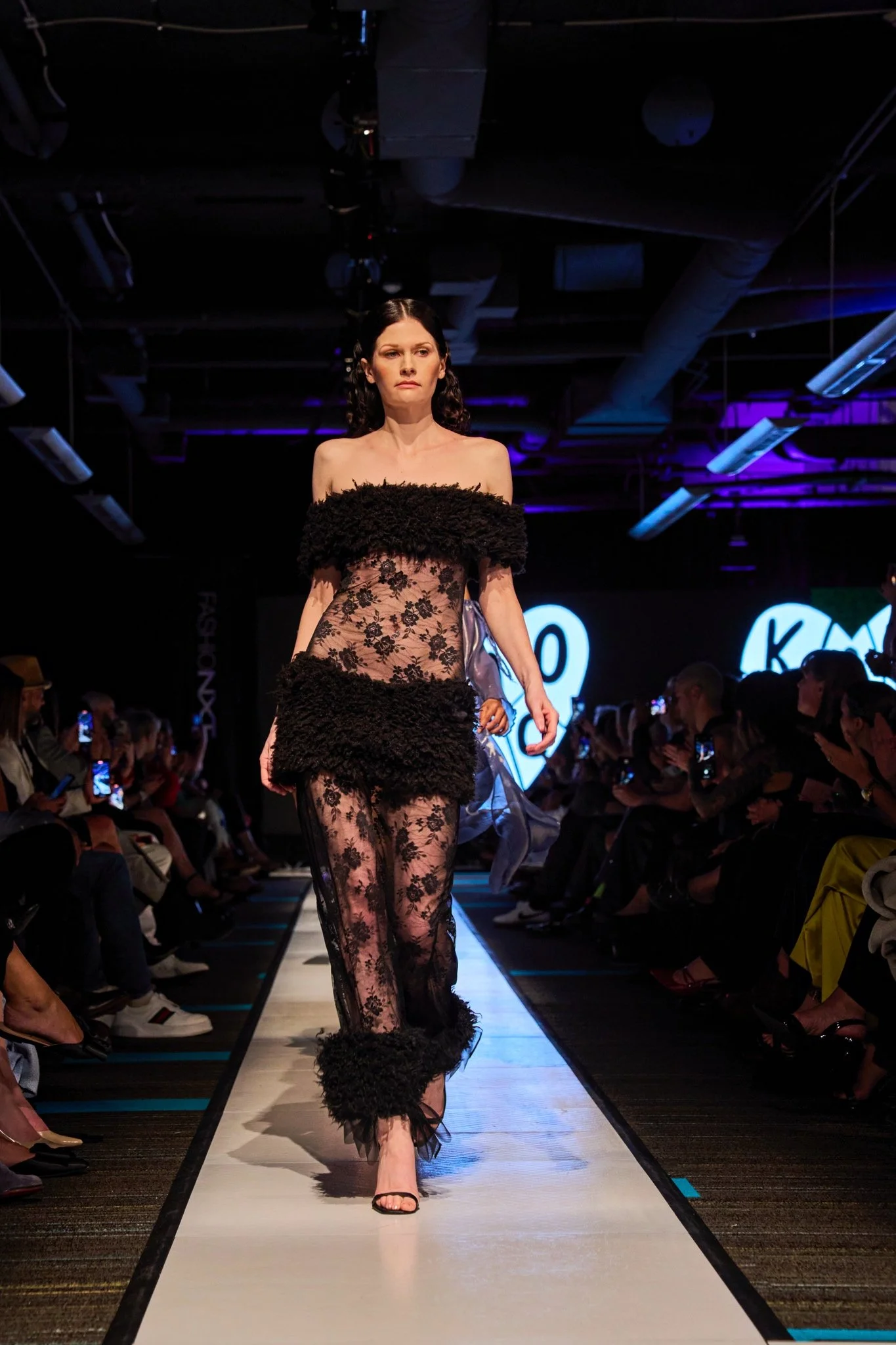 Sweater Peekaboo Lace Dress