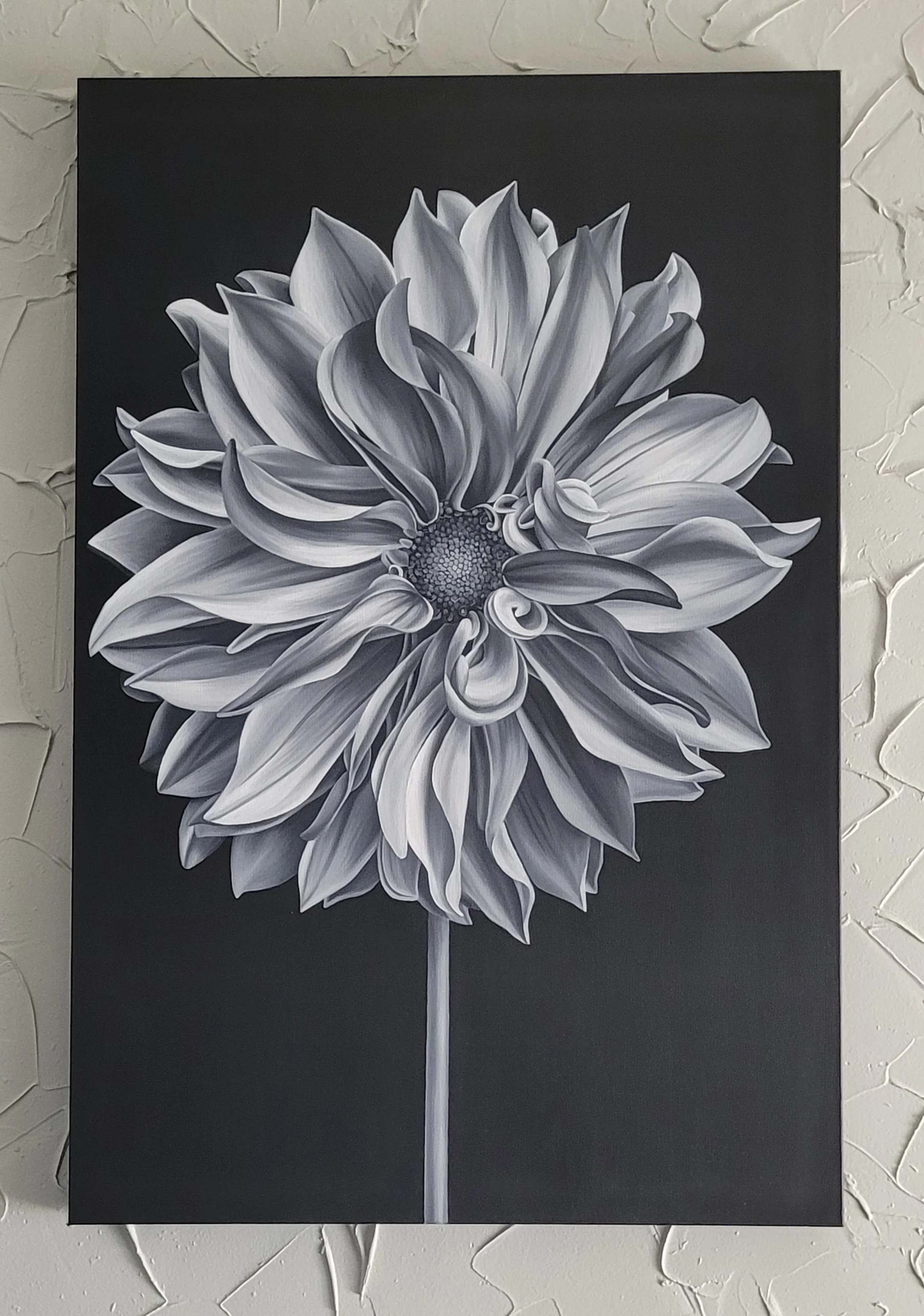 "Pinwheel" Original Dahlia Painting