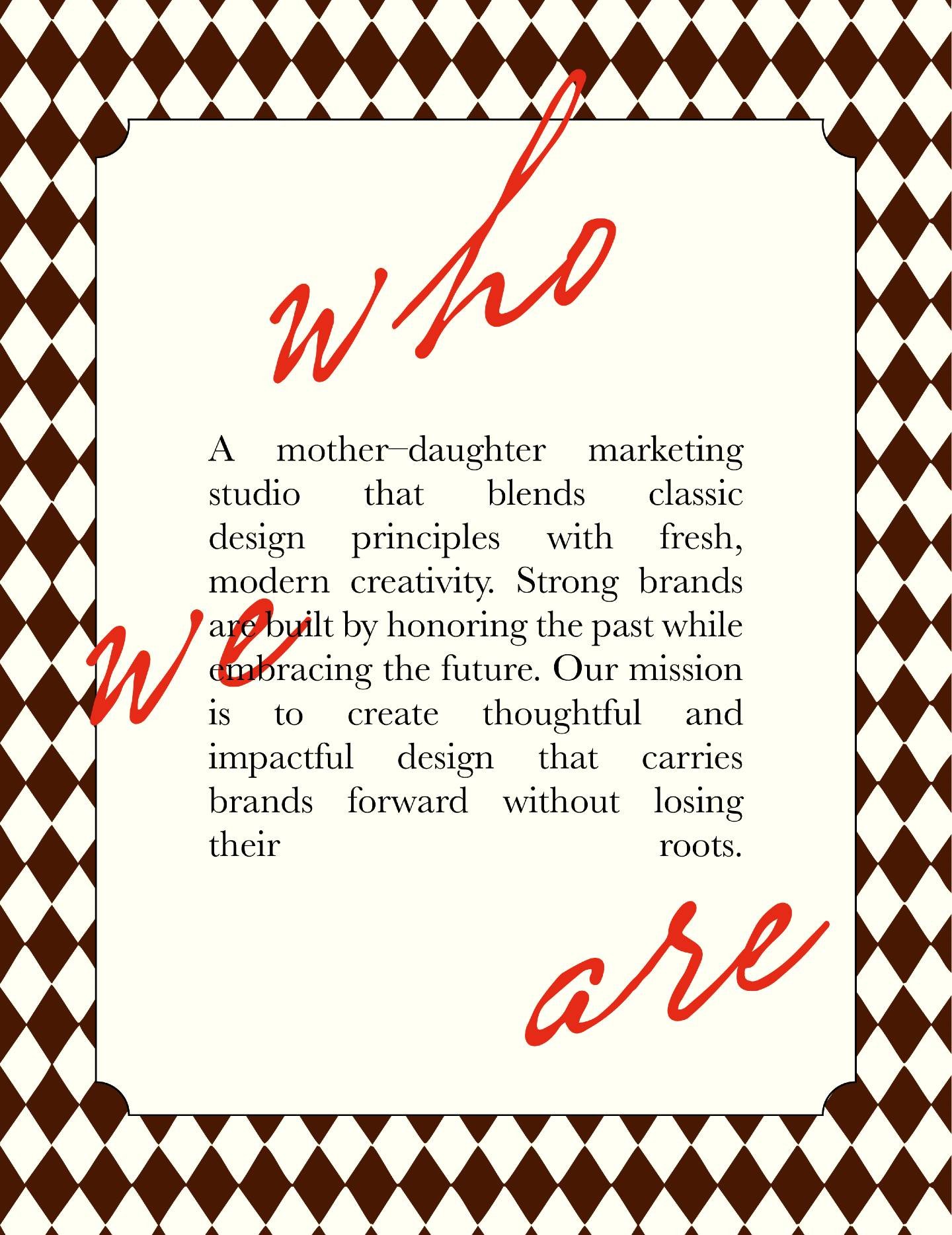 We&rsquo;re here to help brands move forward &mdash; without losing their roots.

#smallbusiness #motherdaughterduo #marketingstudio #whoweare #slocounty