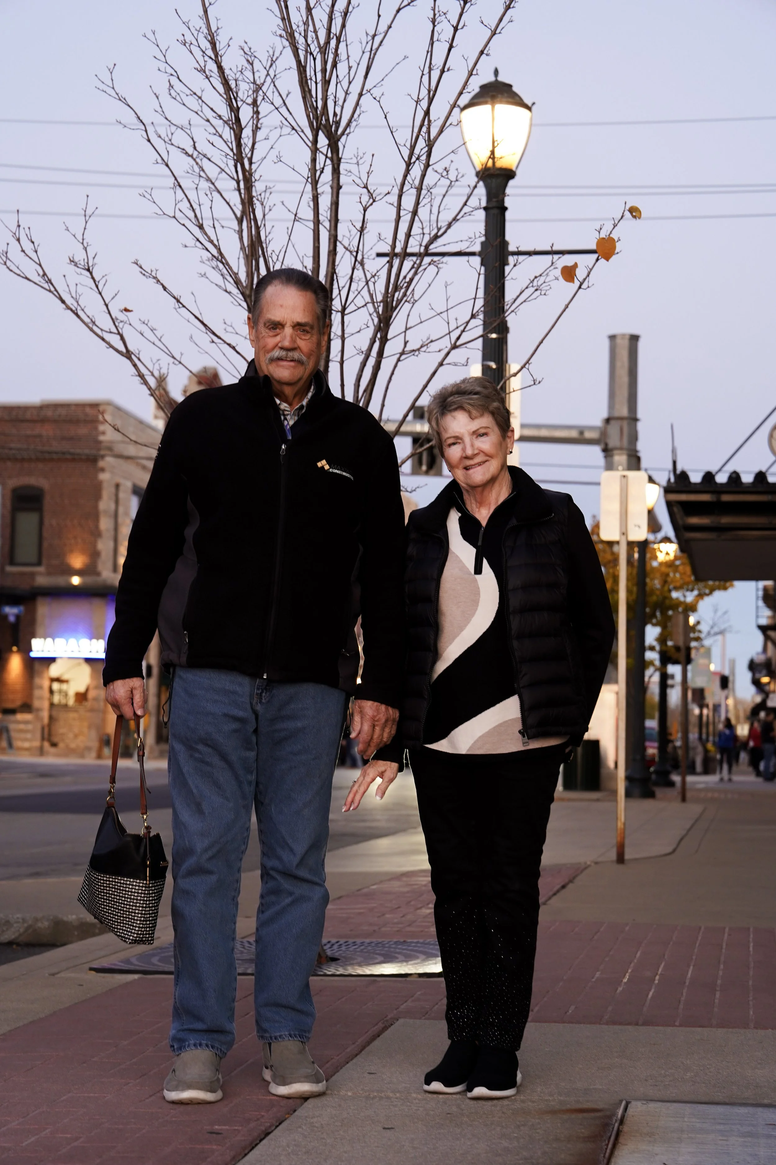 First Friday street Portrait - Wabash Indiana 2025 - Lovely couple passing through visiting some local friends.