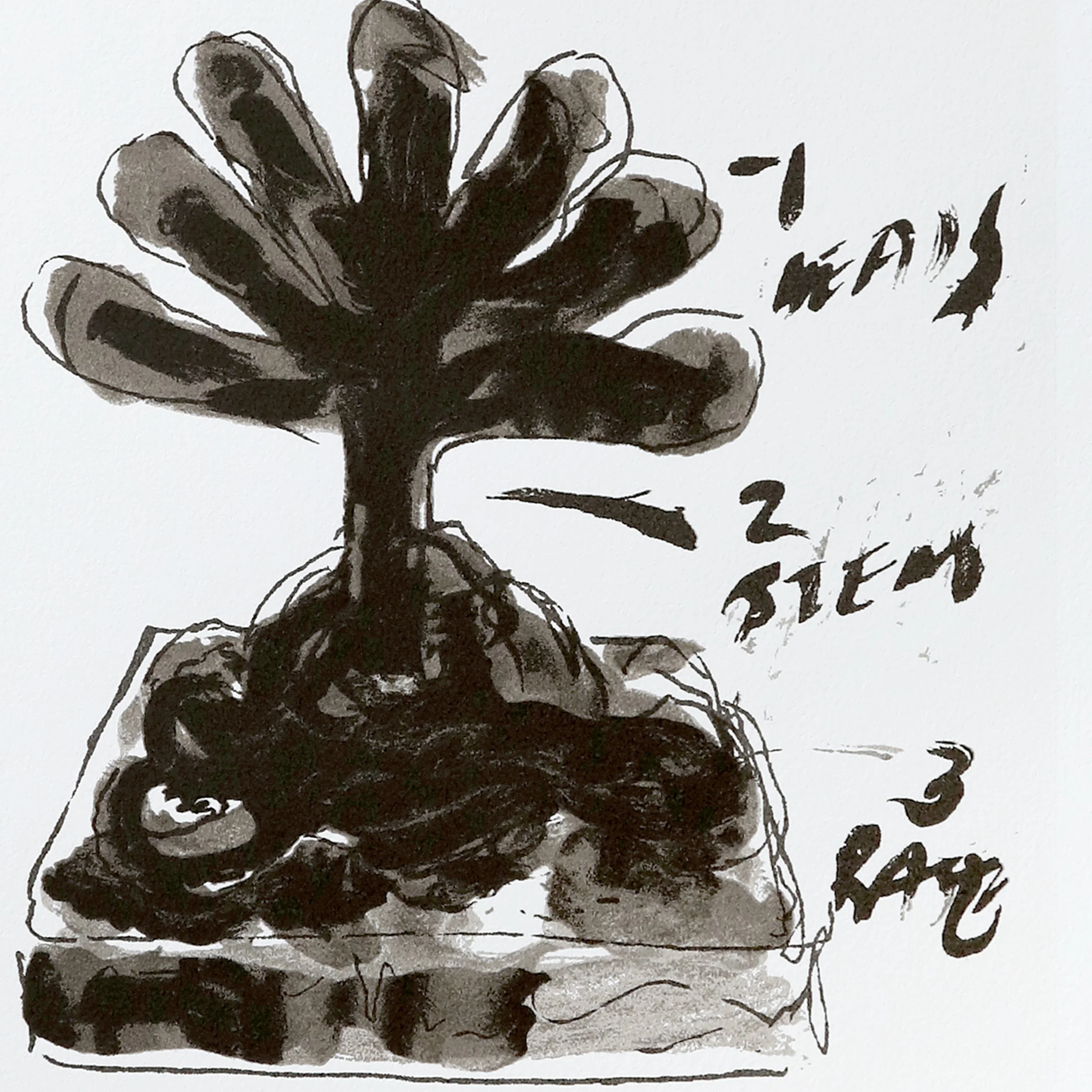 Untitled Print (Seven-Headed Cobra)