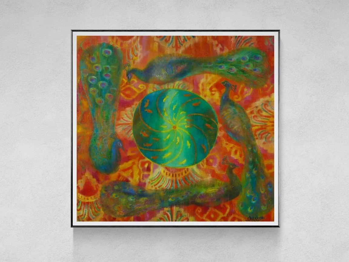 Contemplation. Peacocks