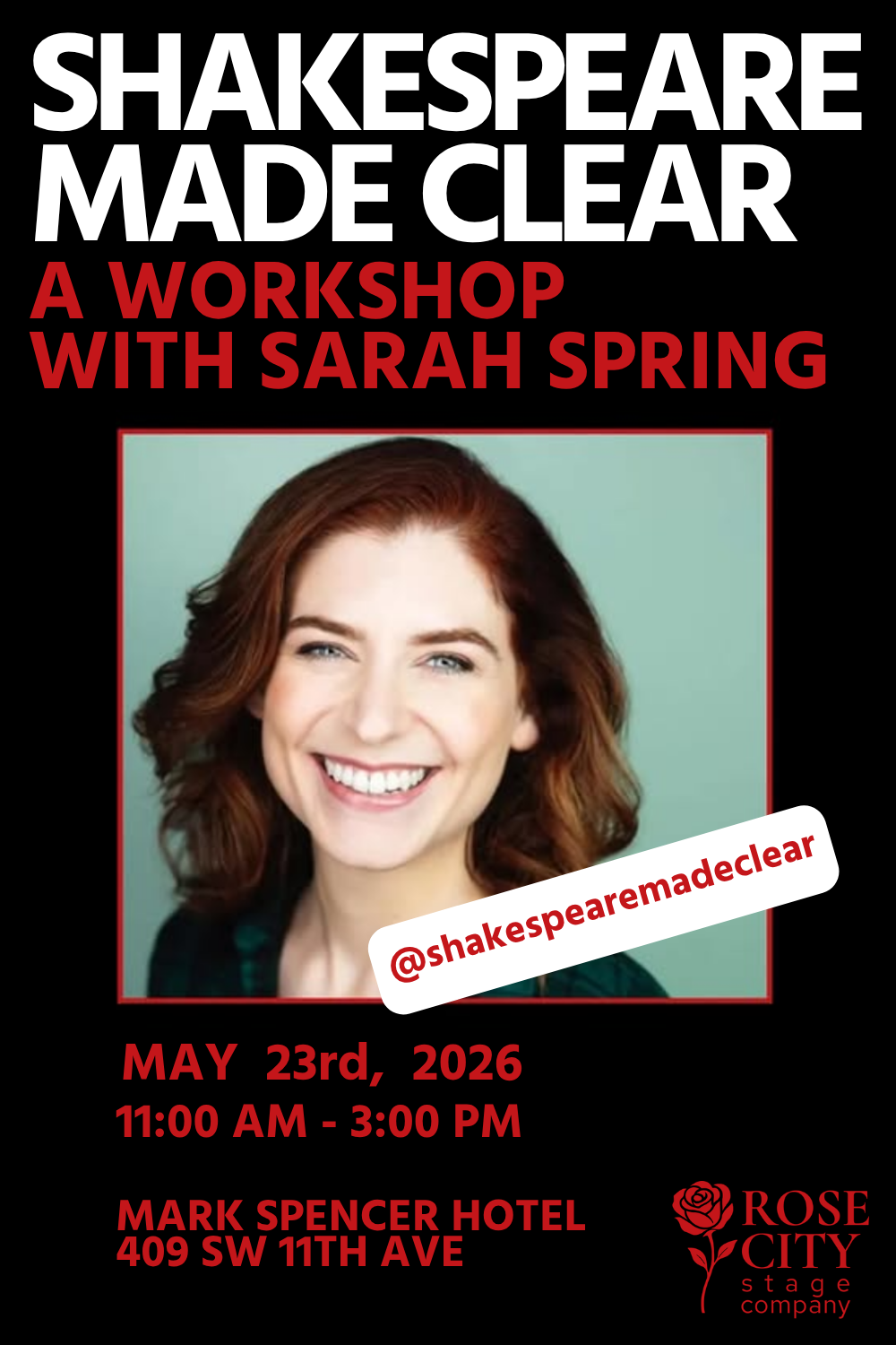 SHAKESPEARE MADE CLEAR with SARAH SPRING 
