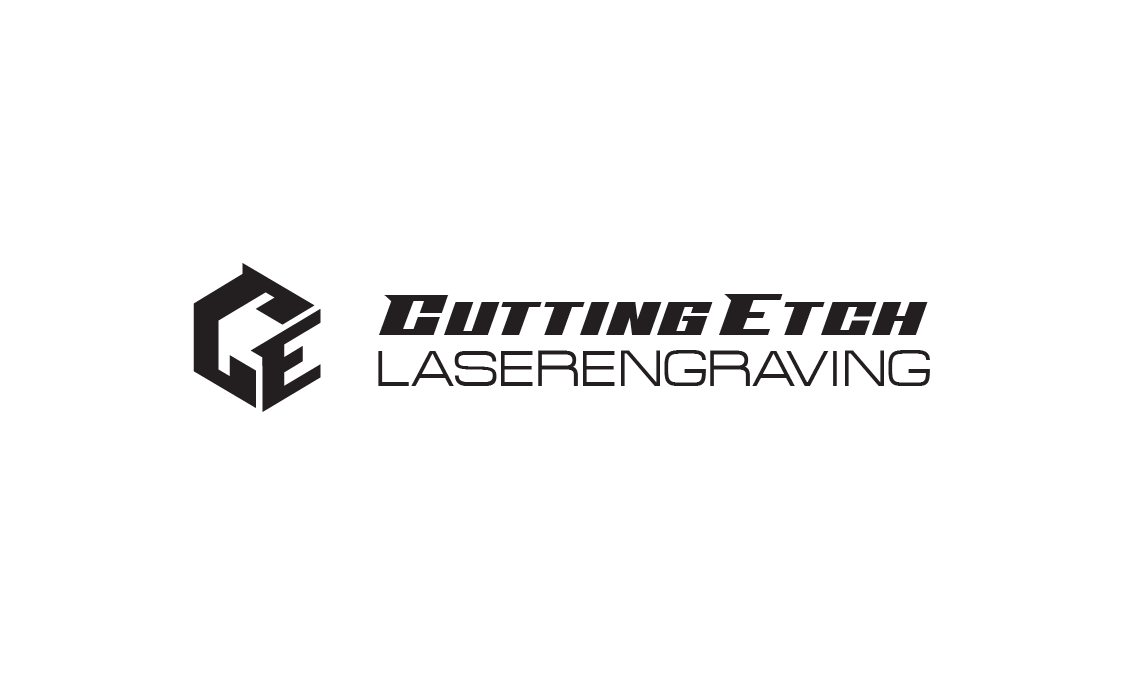 Logo for Cutting Etch Laser Engraving with a stylized hexagon and the company name