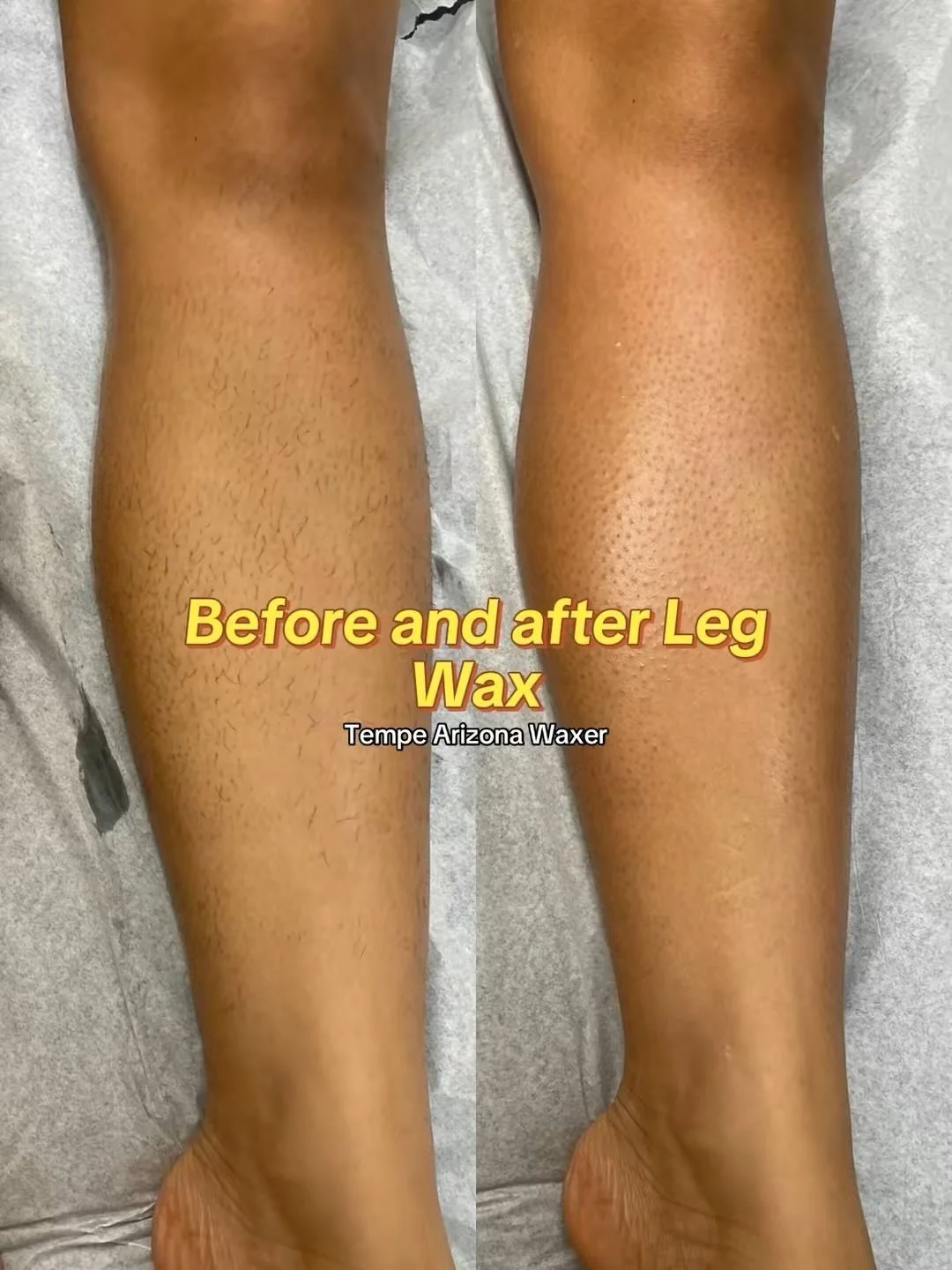 Want to see the before and after of the leg wax I did today😍😍😍 

Summer is around the corner and I offer full leg waxes! Click the link in my bio to go to VeleaRaeStudio.glossgenius.com and book your leg waxes 😍

#legwaxing #tempewaxer #soloesthe