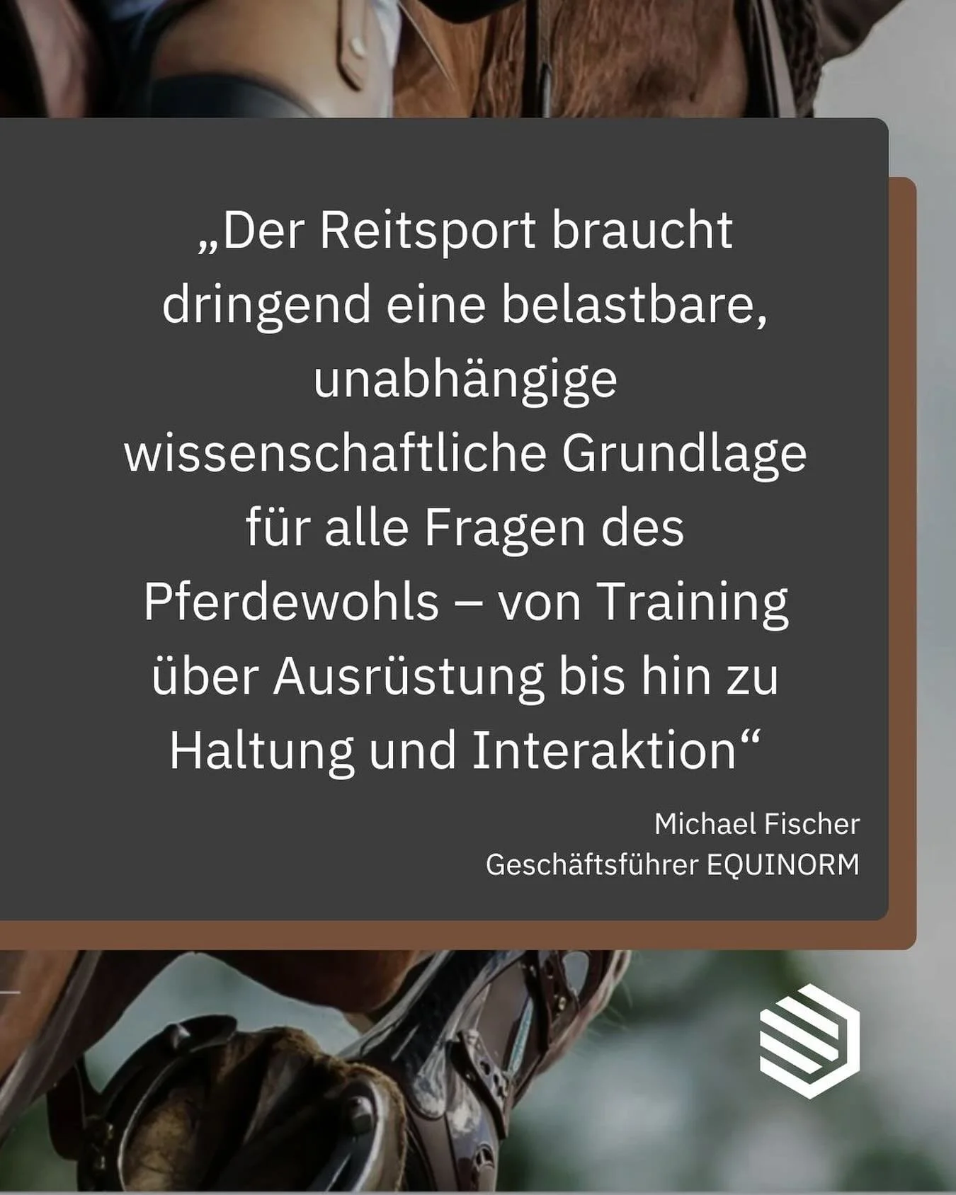 Pferdewohl darf keine Frage von Meinungen, Stilen oder pers&ouml;nlichen &Uuml;berzeugungen sein. Es braucht belastbare, unabh&auml;ngige und wissenschaftlich gepr&uuml;fte Standards. Nur so lassen sich Fragen zu Training, Ausr&uuml;stung, Haltung un