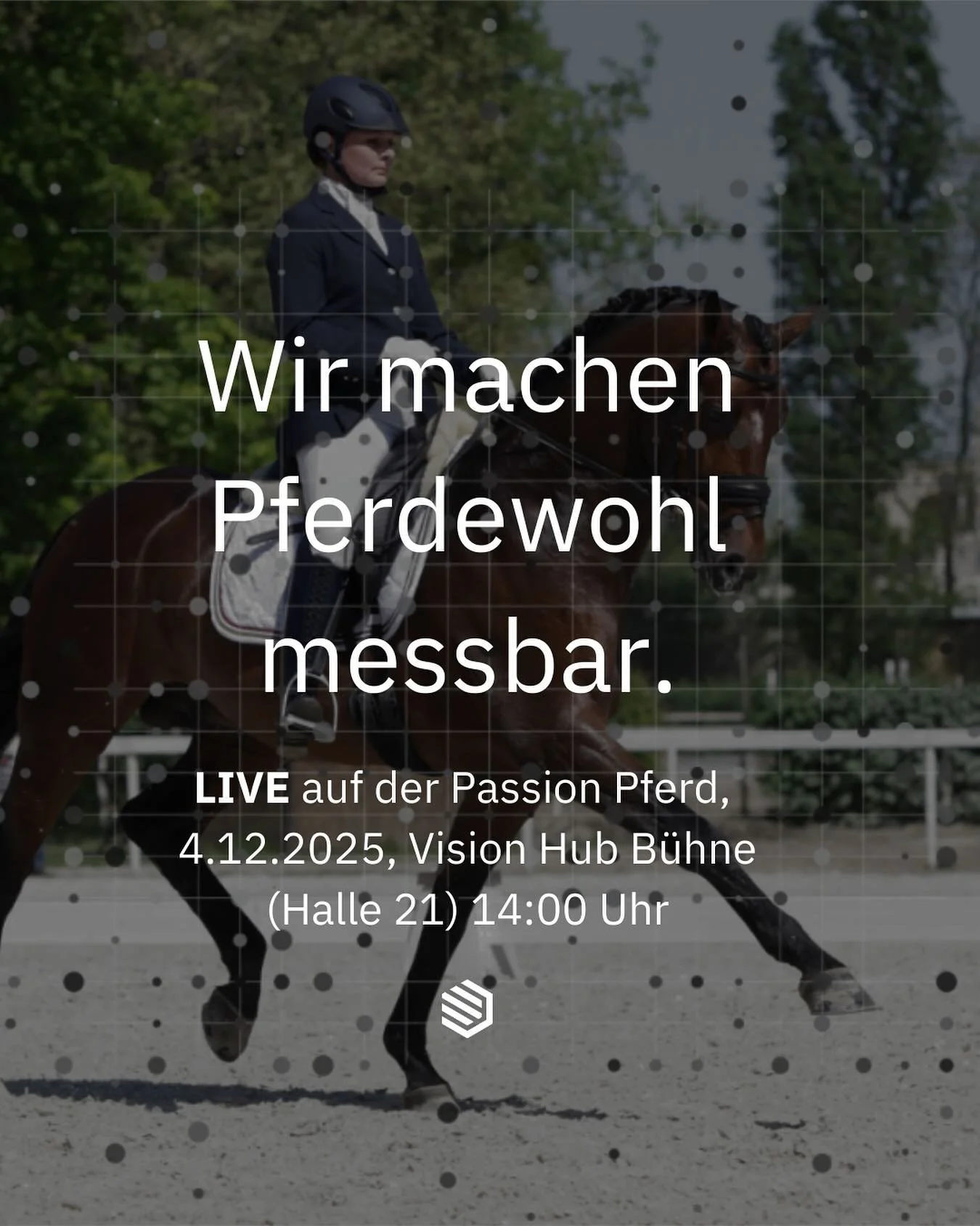 🎤 Wir machen Pferdewohl messbar.

Heute LIVE auf der @passion_pferd , 14:00 Uhr &ndash; Vision Hub B&uuml;hne (Halle 21)

EQUINORM verbindet Wissenschaft, Praxis und Ethik &ndash; f&uuml;r einen zukunftsf&auml;higen Spitzen- und Breitensport.

.

Se