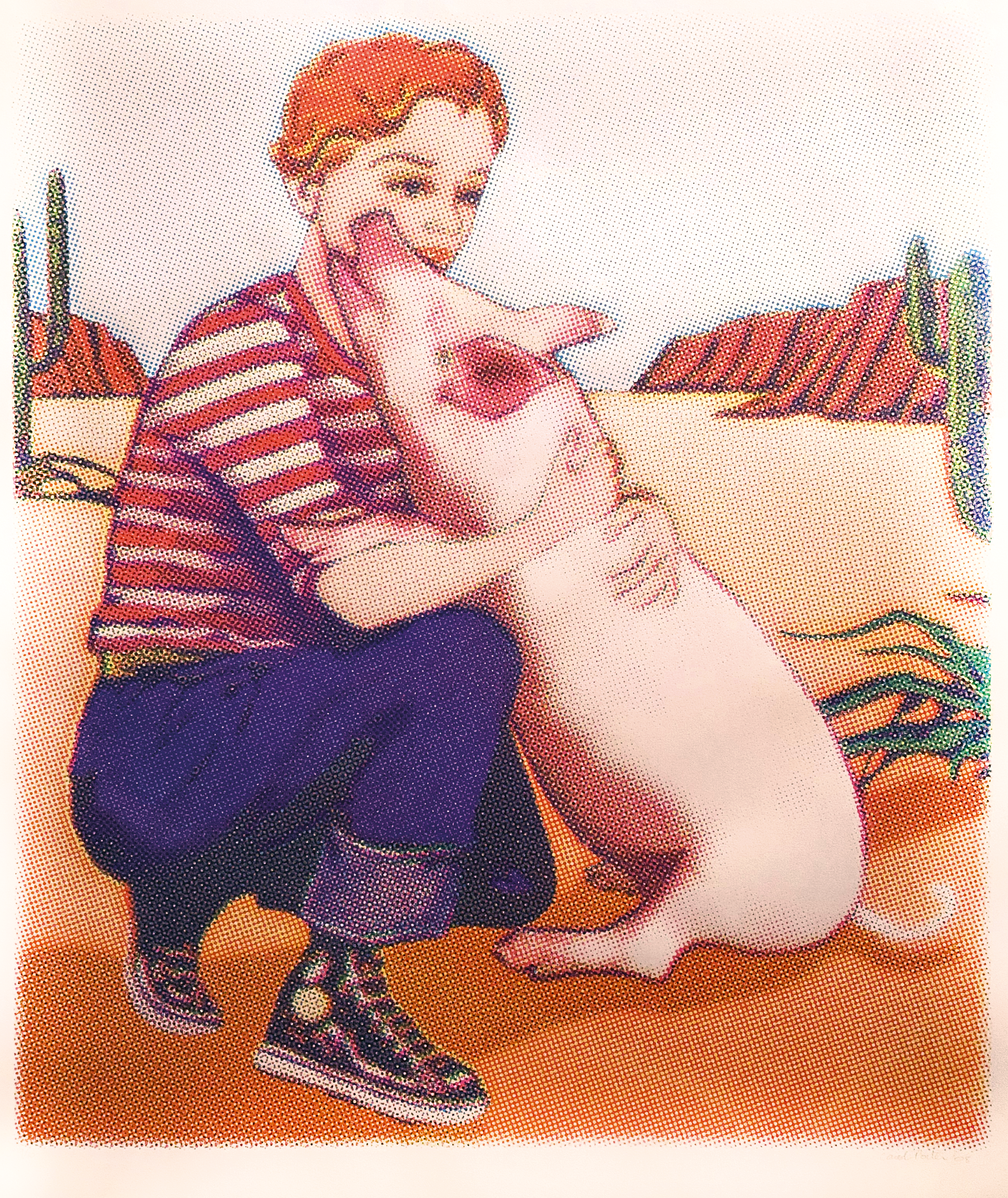 Girl and a Pig. 2008. Limited edition screenprint