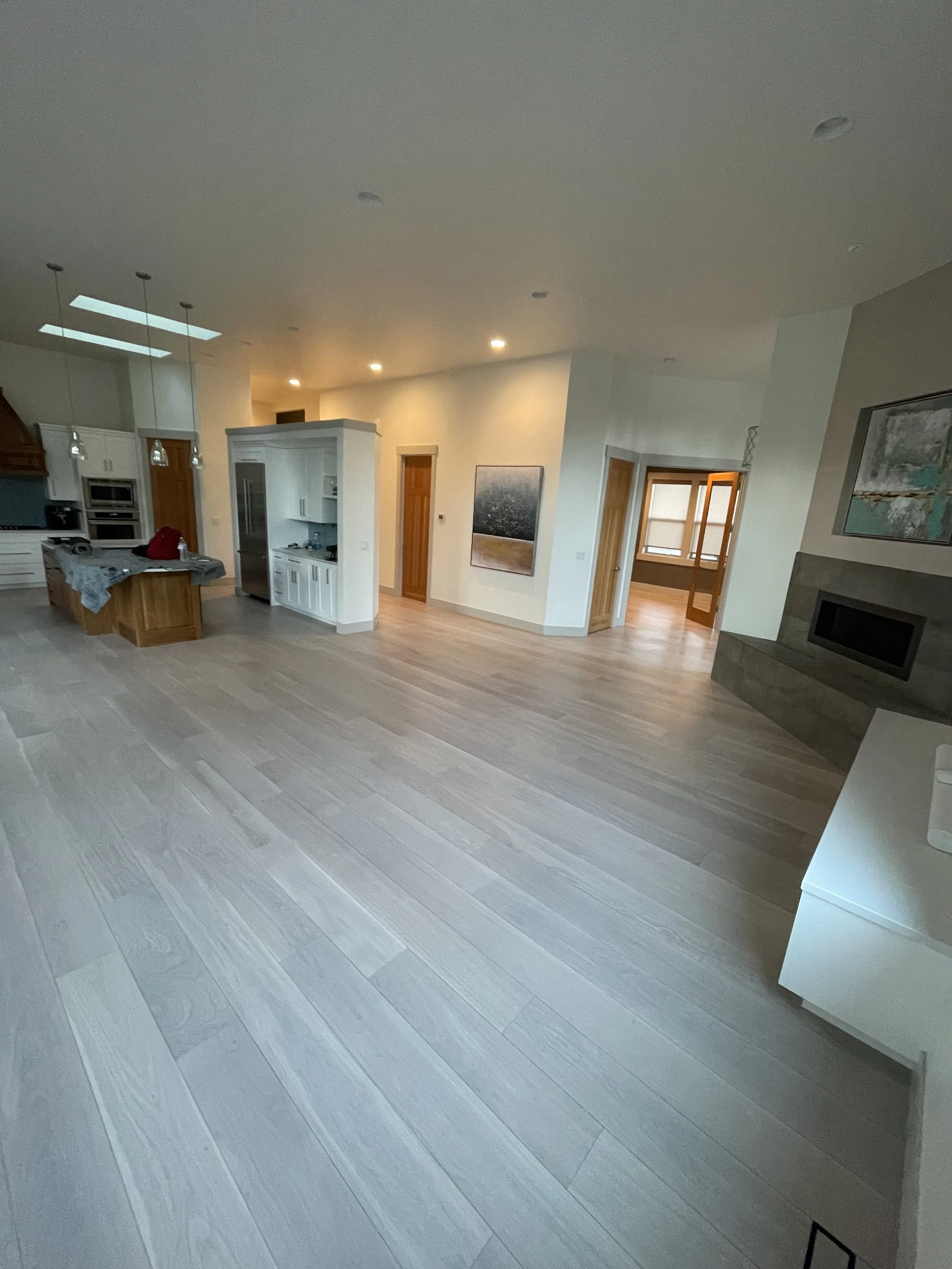 Update your home with a modern looking wide planked engineered hardwood or LVP Flooring.