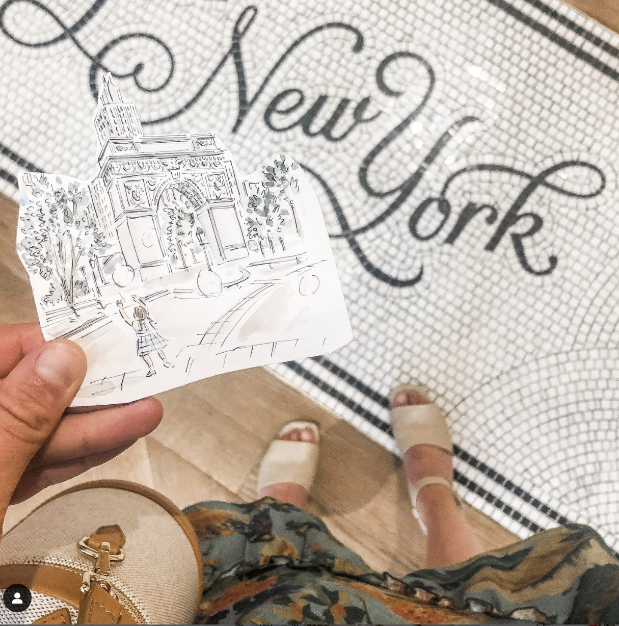  In summer 2019, I traveled to NYC for a live illustration event- I took a photo of Washington Square Park and painted it, adding in a little girl (maybe foreshadowing the birth of my own little girl, who I’d meet two summers later) 