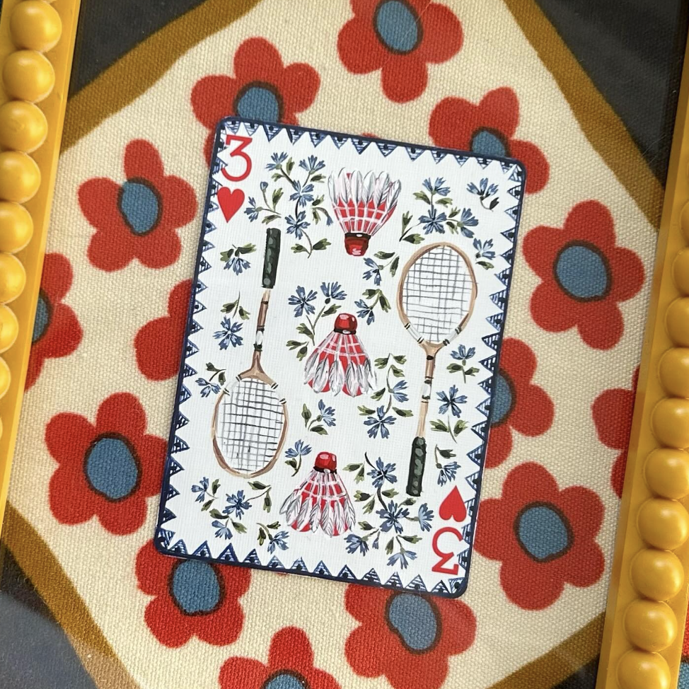  One of the first playing cards I painted this year (2024)- I’ve been painting a card each week 