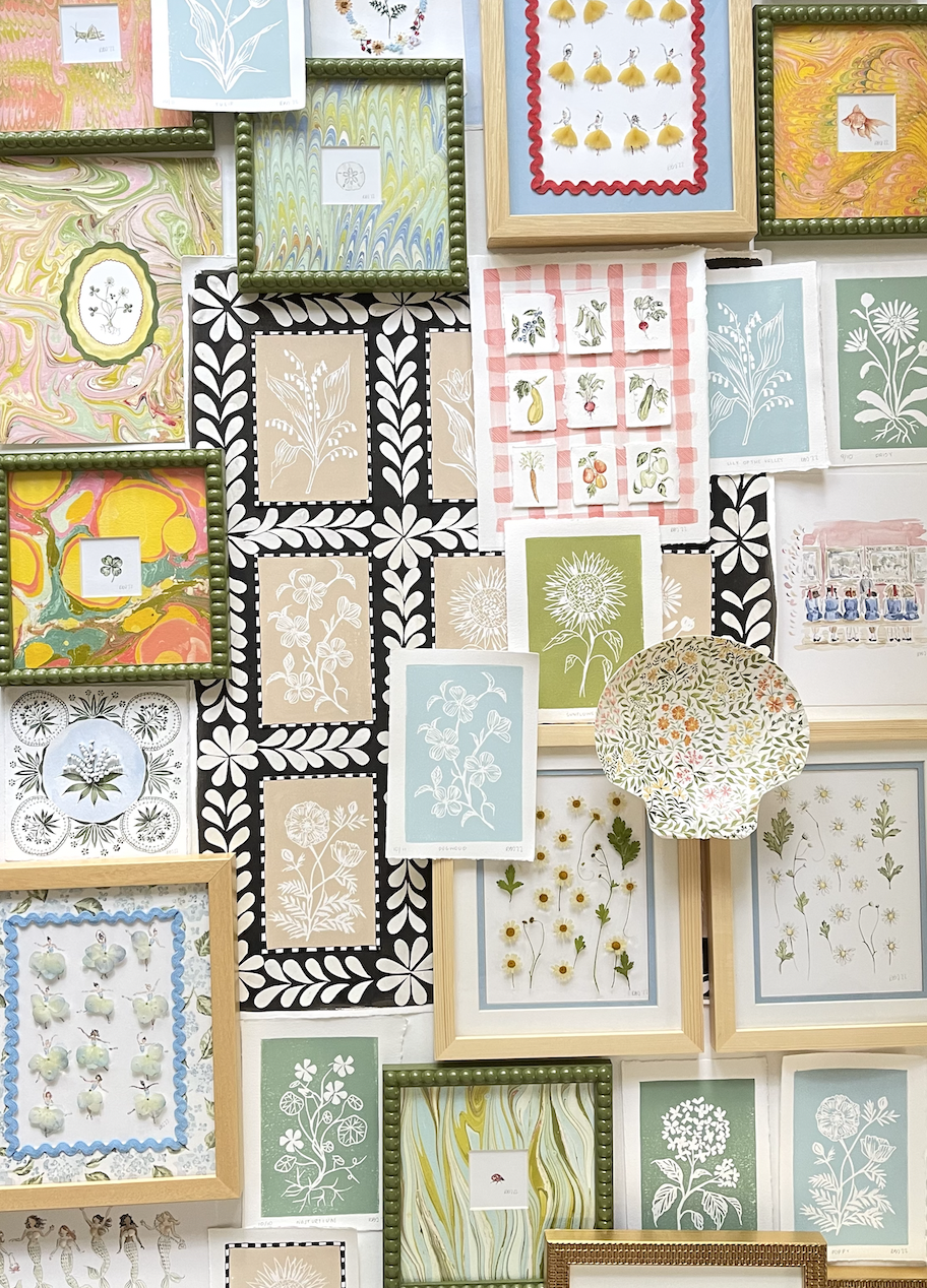  A flatlay of some of the artwork from my 2022 PLAY series 