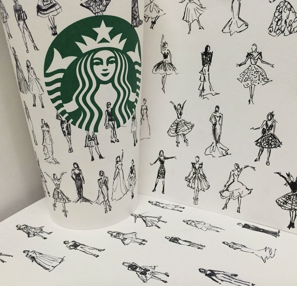  A decorated Starbucks cup (most likely made during a planning period at school- oops)- I have always loved making artwork with and on unconventional materials 