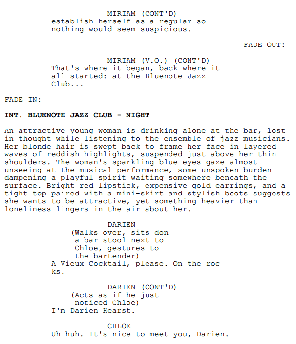 The Vermeer Conspiracy dialogue romance 1