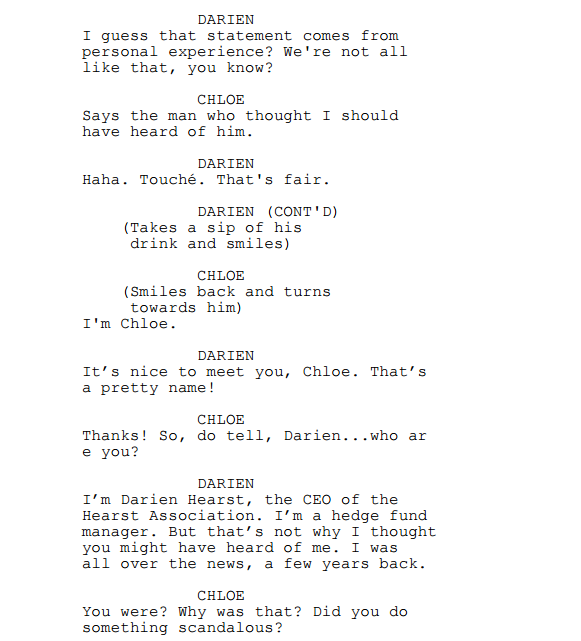 The Vermeer Conspiracy dialogue romance 2