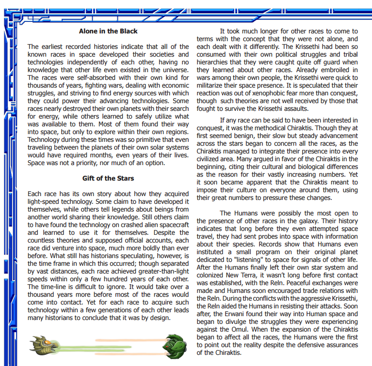 Solar Echoes Players Guide Lore