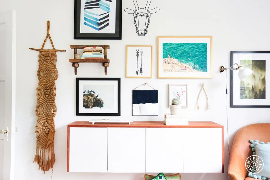 gallery wall design in silverlake, ca by talia laconi