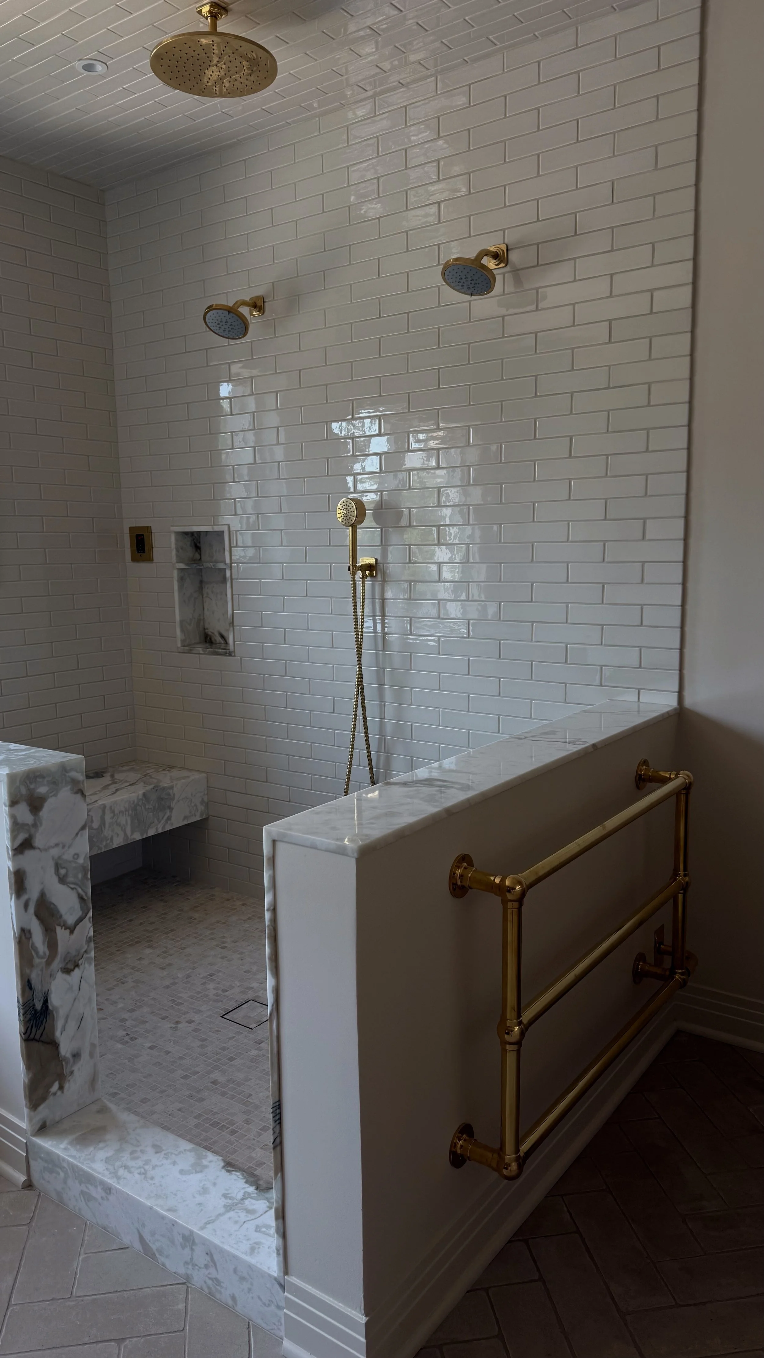full service bathroom renovation in hancock park, ca -- designed by talia laconi