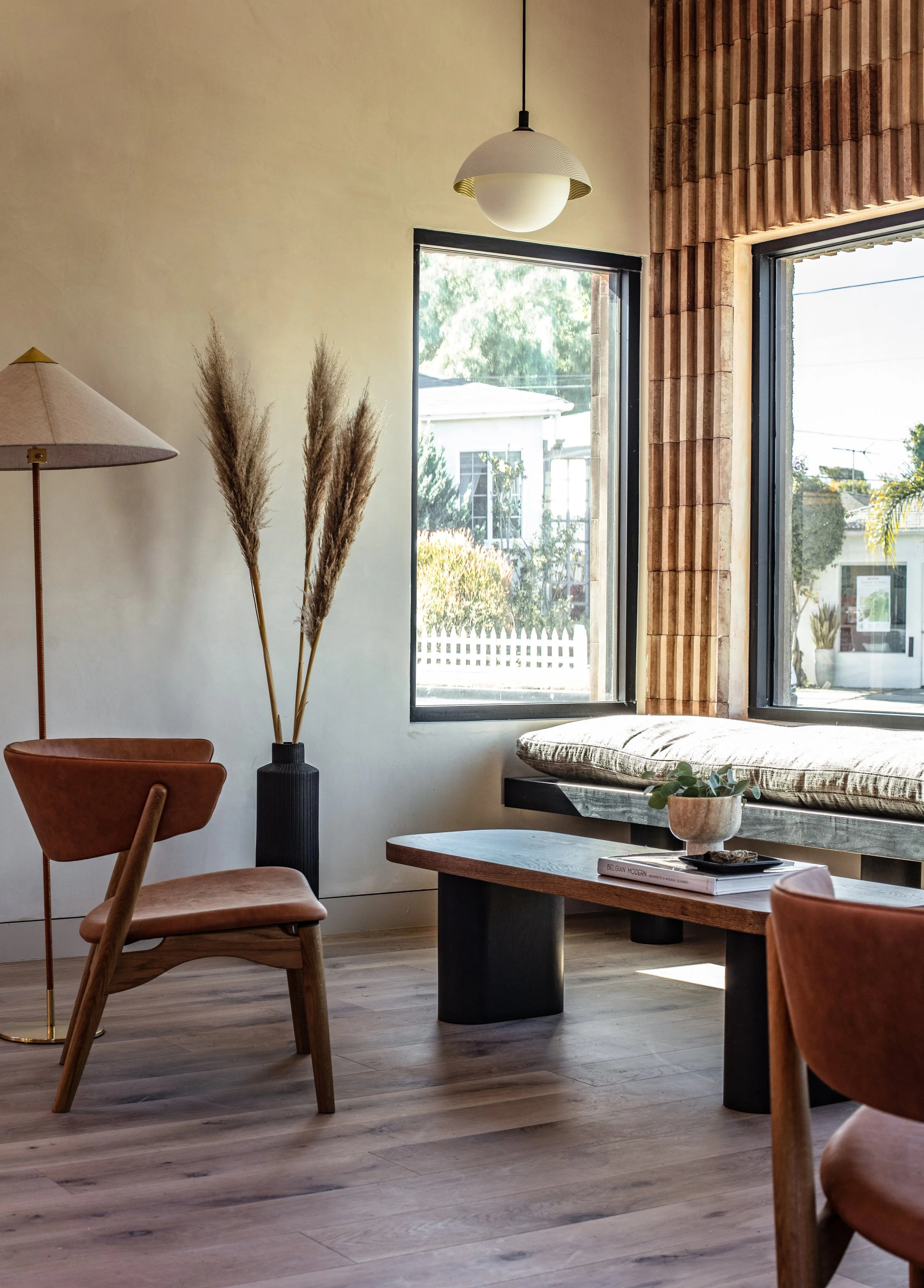 private office interior design in venice, california by talia laconi. new build renovation completed in 2022.