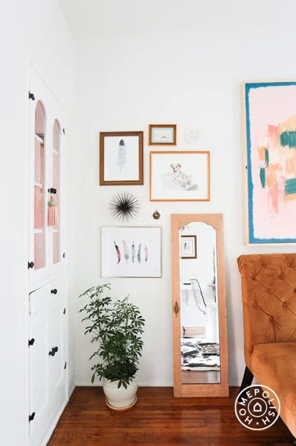 gallery wall design in silverlake, ca by talia laconi