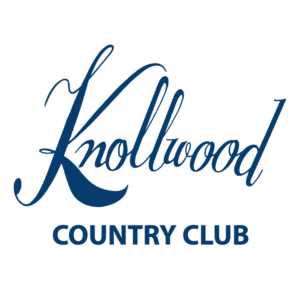 Knollwood Country Club logo with stylized text and a leafy design.