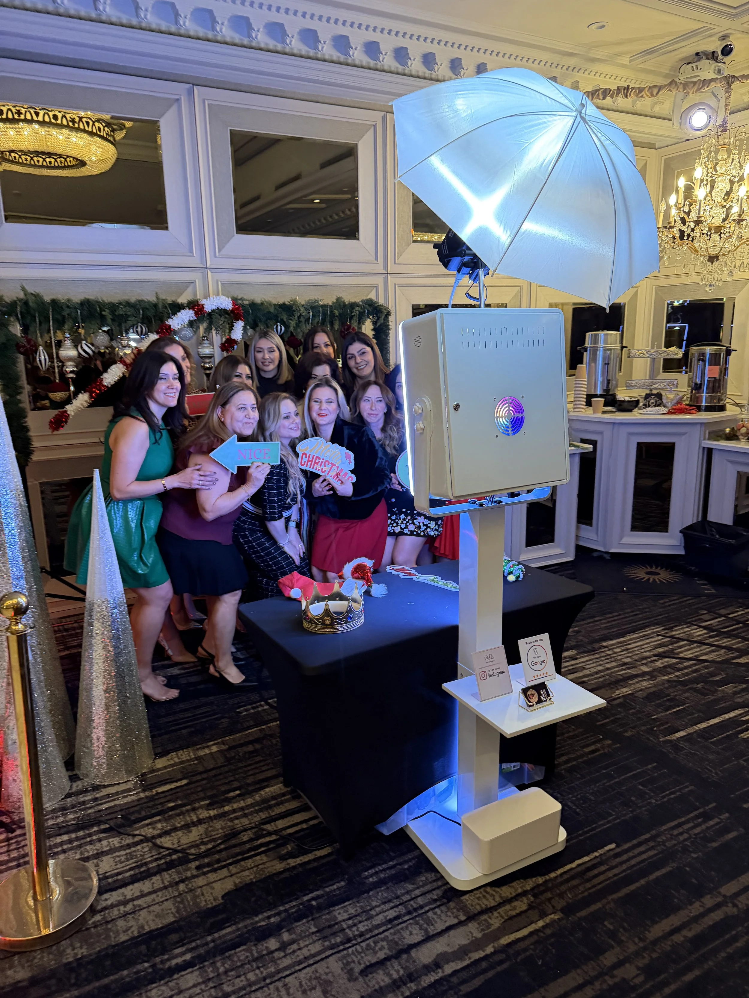 Corporate holiday party photo booth rental Los Angeles