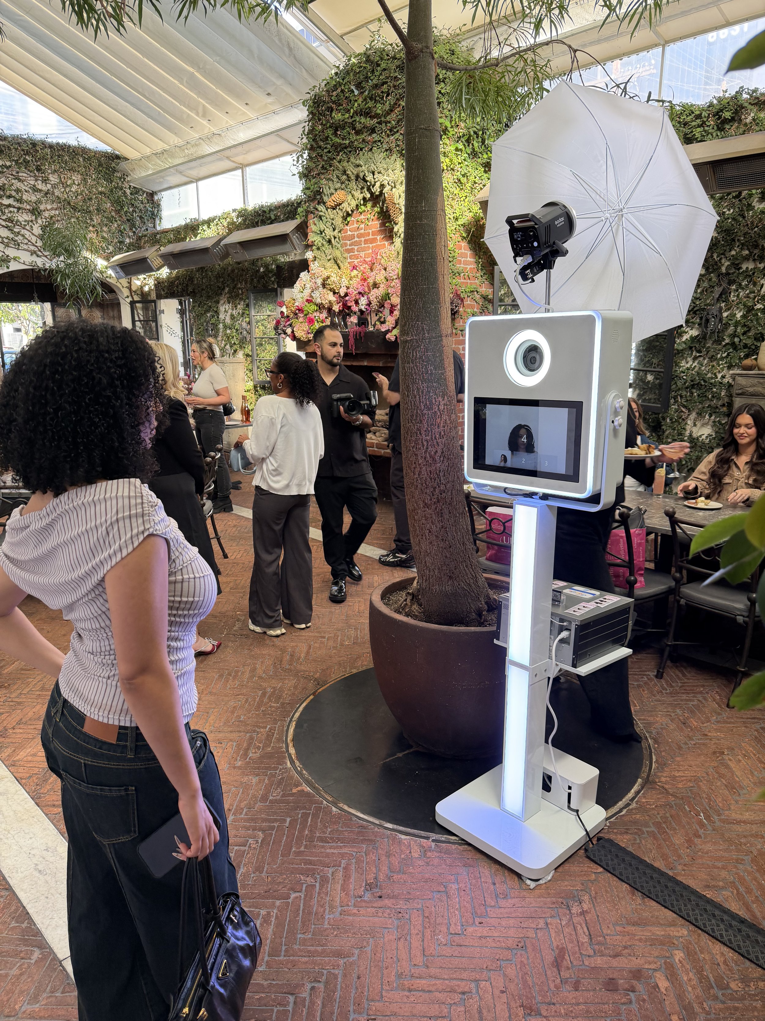 Los Angeles corporate photo booth rental open air setup