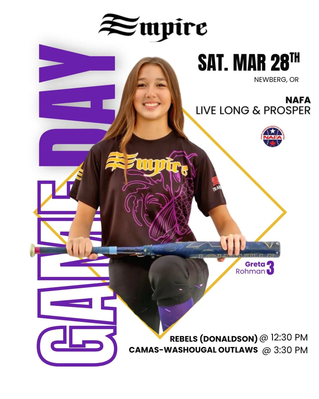 NAFA Live Long &amp; Prosper Tourney 😈

🗓️ March 28-29th
📍Darnell Wright Sports Complex