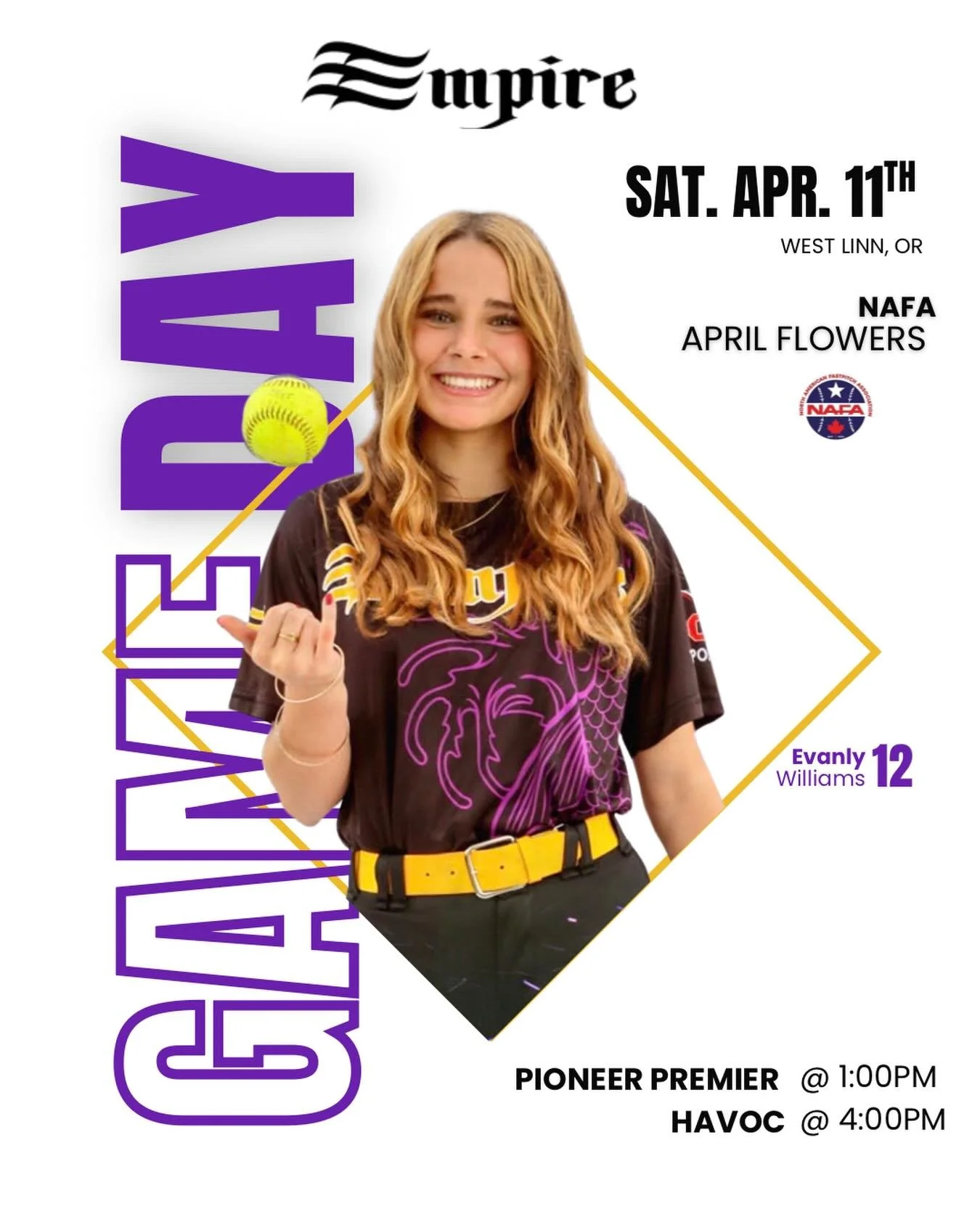 NAFA April Flowers Bring No Showers Tourney 😈

🗓️ April 11-12th
📍Willamette Park West Linn
