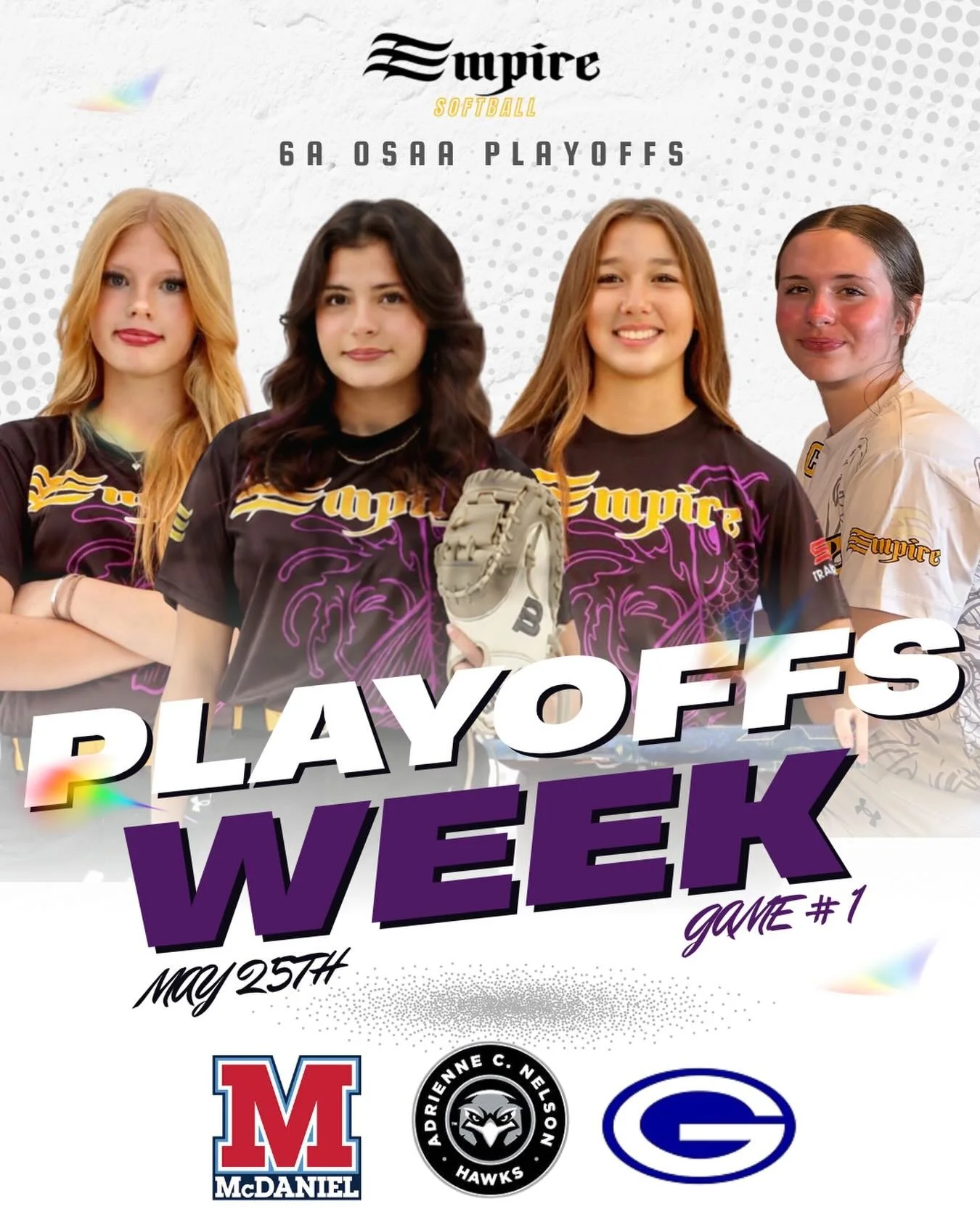 Big congratulations to our Empire athletes on making the high school playoffs! 👏

Wishing the best of luck to:
&bull; Greta Rohman &ndash; Nelson
&bull; Brylee Scott &ndash; McDaniel
&bull; Emily Burrell &ndash; McDaniel
&bull; Cheyenne Blakeslee &n