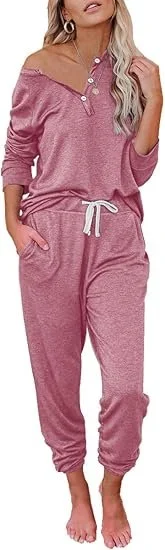 AUTOMET Lounge Sets for Women Comfy 2 Piece Pajamas Sets Fall Loungewear Pjs Outfits Sweatsuits with Sweatpants 2025