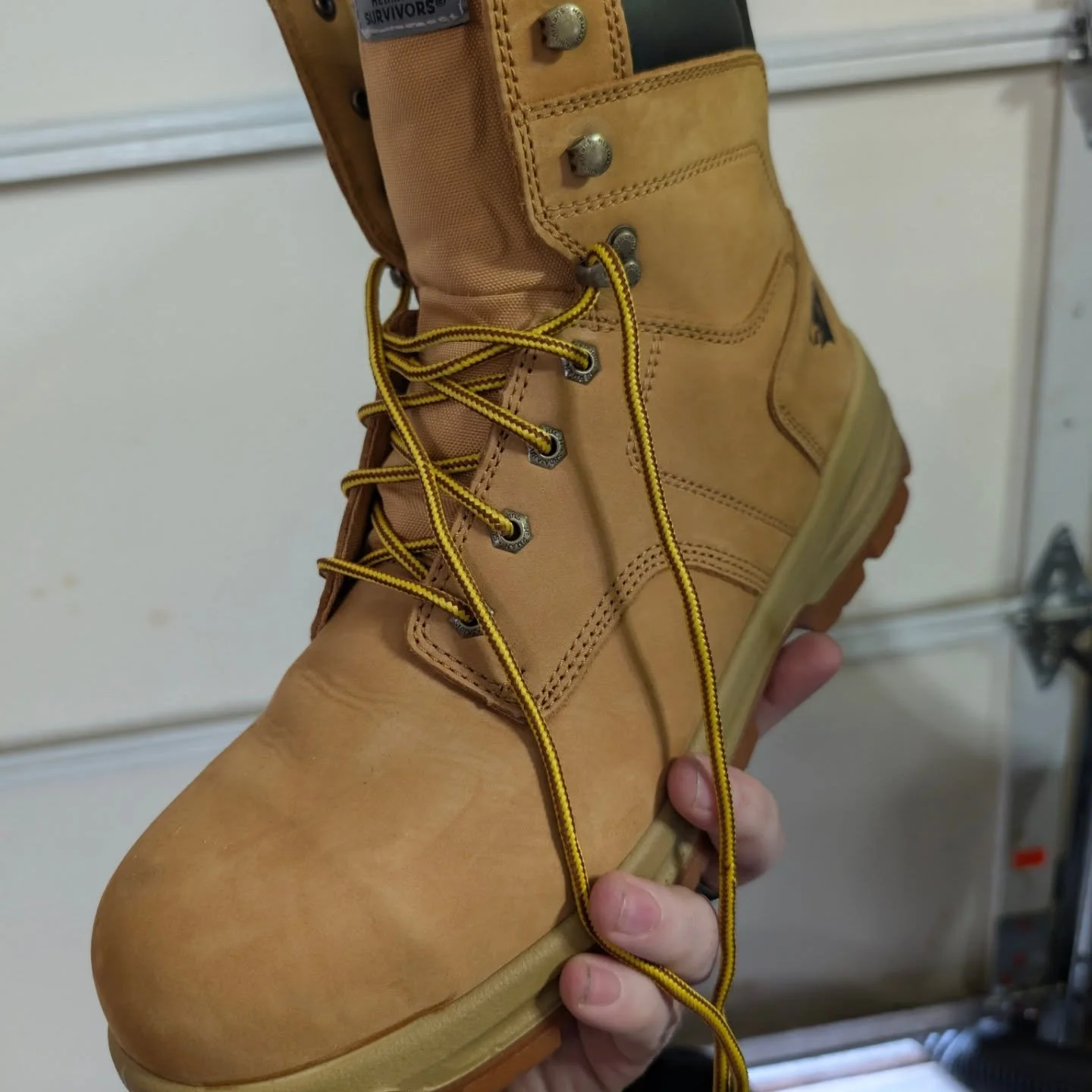 New work boots... You know I had to throw them under the laser!