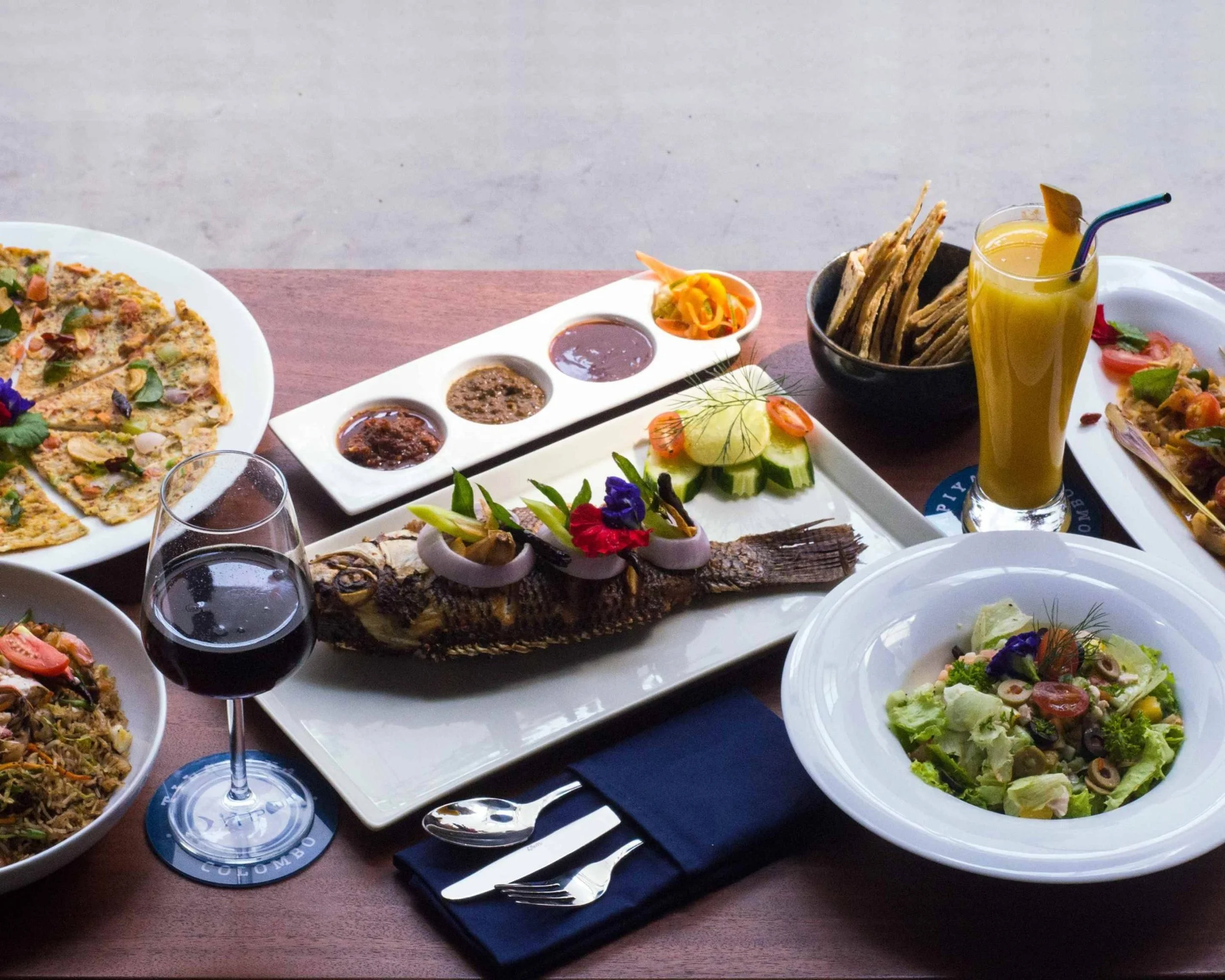 Dinner at the Tilapiya in Colombo