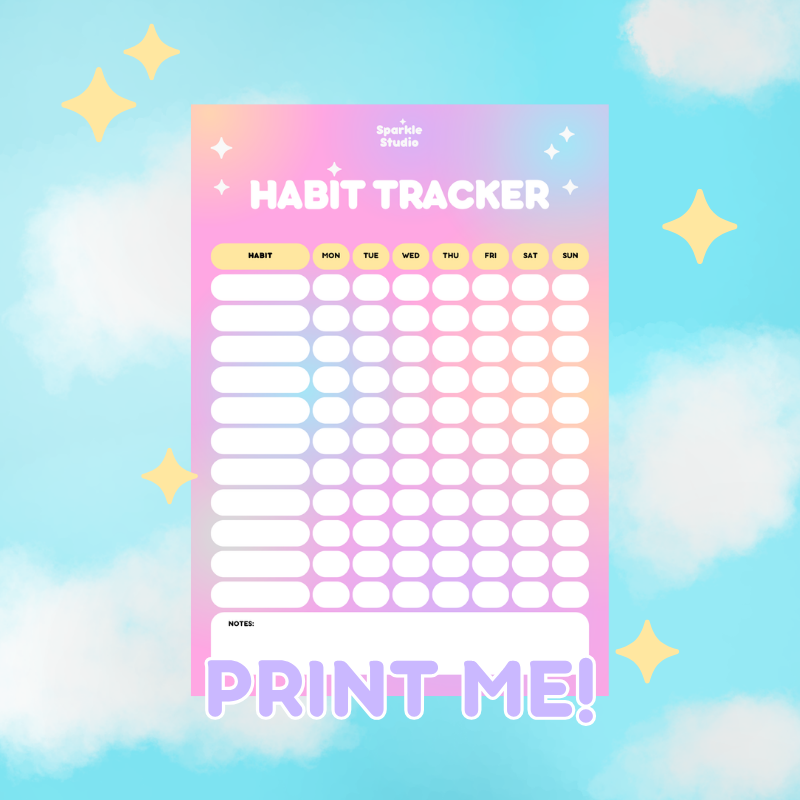 Weekly Habit Tracker (Free Download)