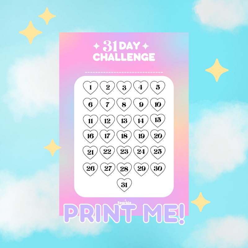 31 Day Challenge Tracker (Free Download)