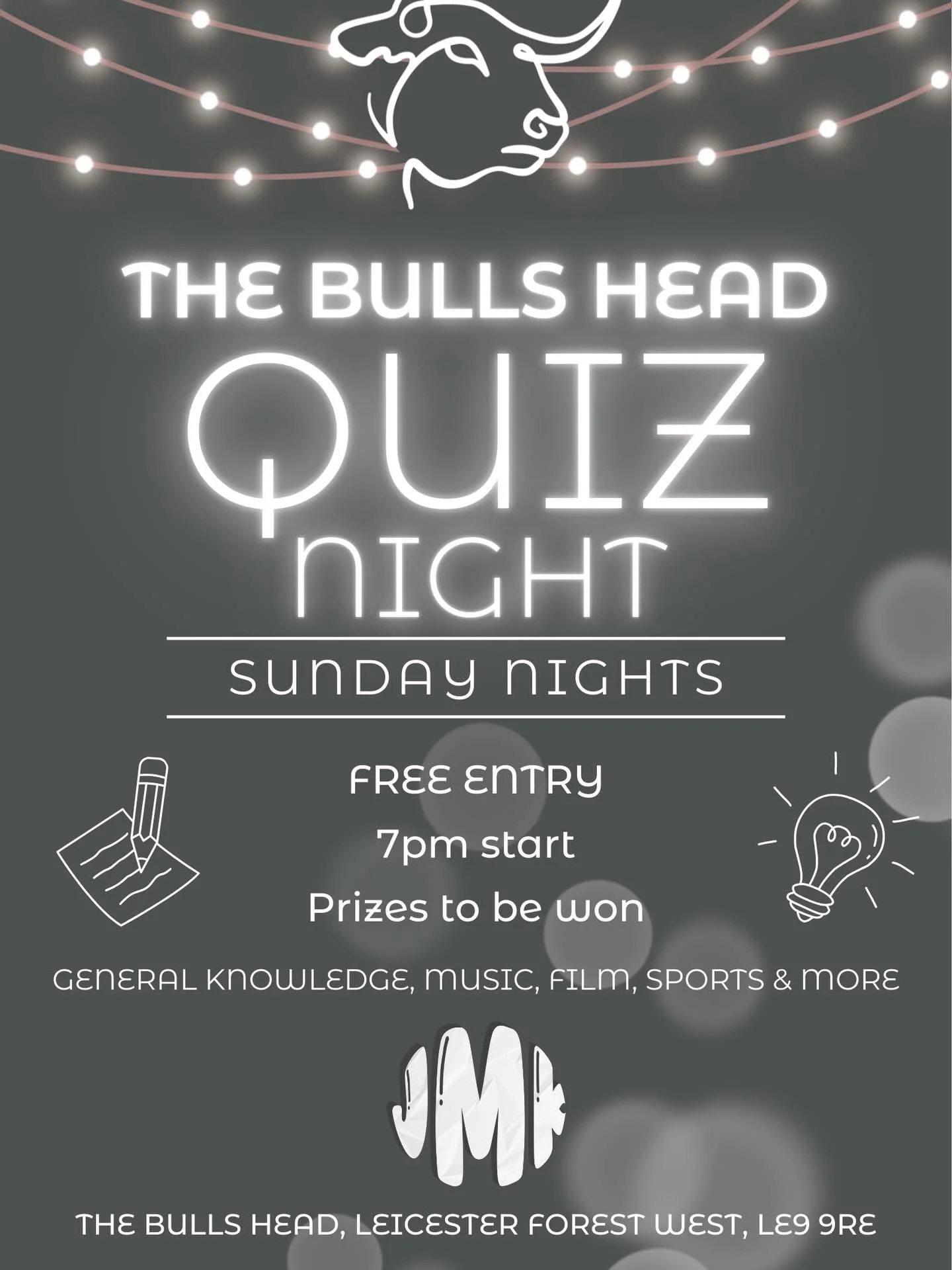Brand new QUIZ in town: join us at The Bull&rsquo;s Head, Kirby Muxloe and show off your brains - the winning team gets a RESTAURANT VOUCHER, second place gets Prosecco, and so on! 

Not one to be missed :) 

#leicester #kirbymuxloe #pubquiz #leicest