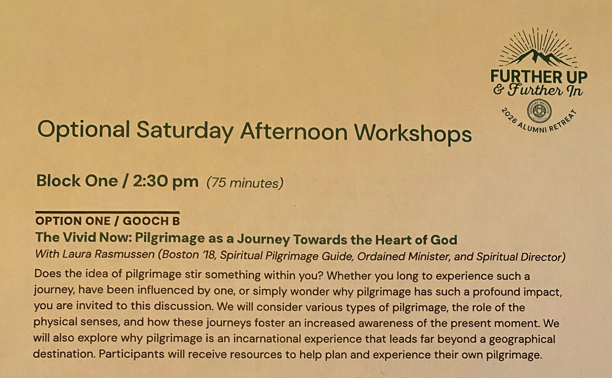 Renovare Institute Reunion: Vivid Now - Pilgrimage & Embodied Spirituality
