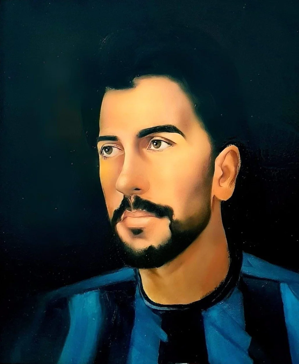 Albanian Man! | Oil on Linen | 60 × 55 cm | 910 USD