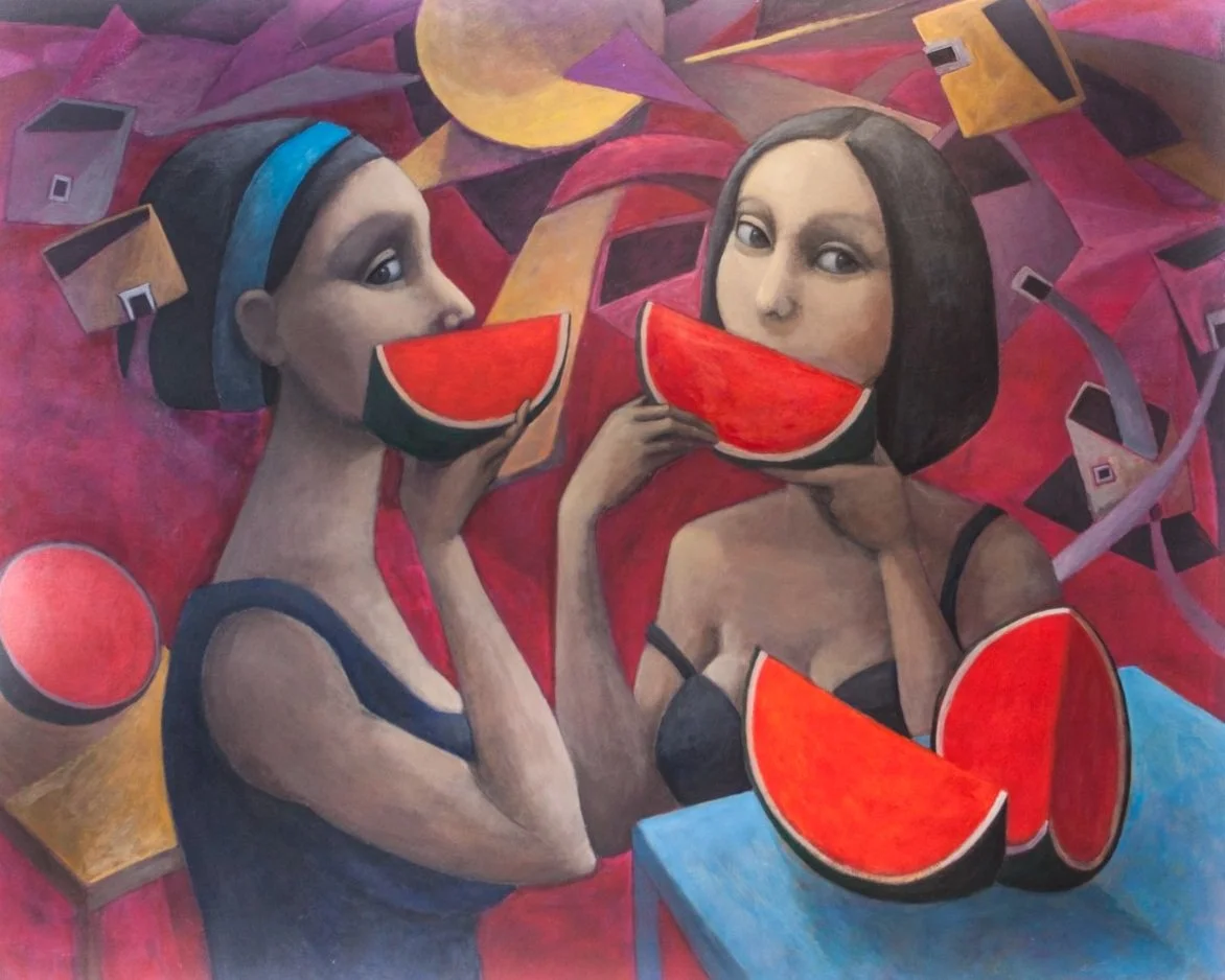 Women with Watermelons | Oil on Canvas | 80 x 100 cm | 4000 USD