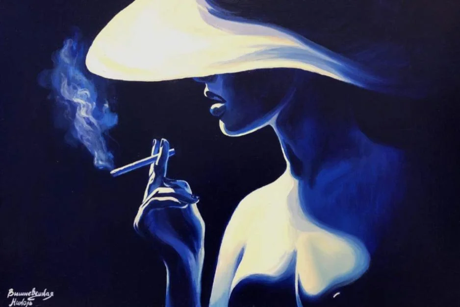 Smoking | Oil on Canvas | 50 x 75 cm | 330 USD