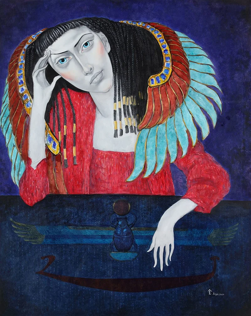 Cleopatra's Contemplation | Oil on Canvas | 100 x 80 cm | 9400 USD