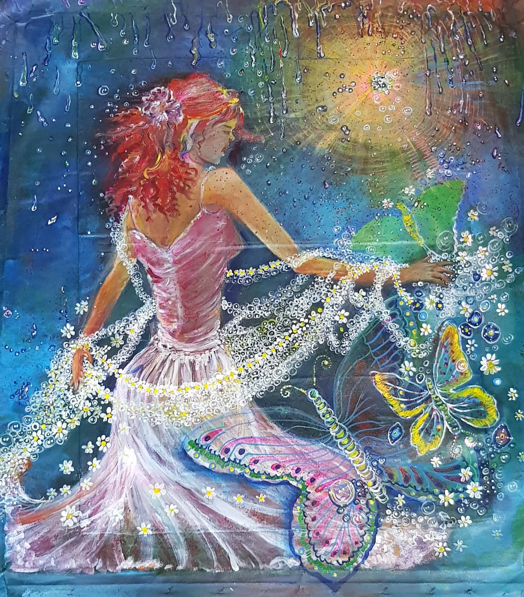 Dance Aesthetic Reflection of Colours | Acrylic on Canvas | 100 x 100 cm | 2000 USD 