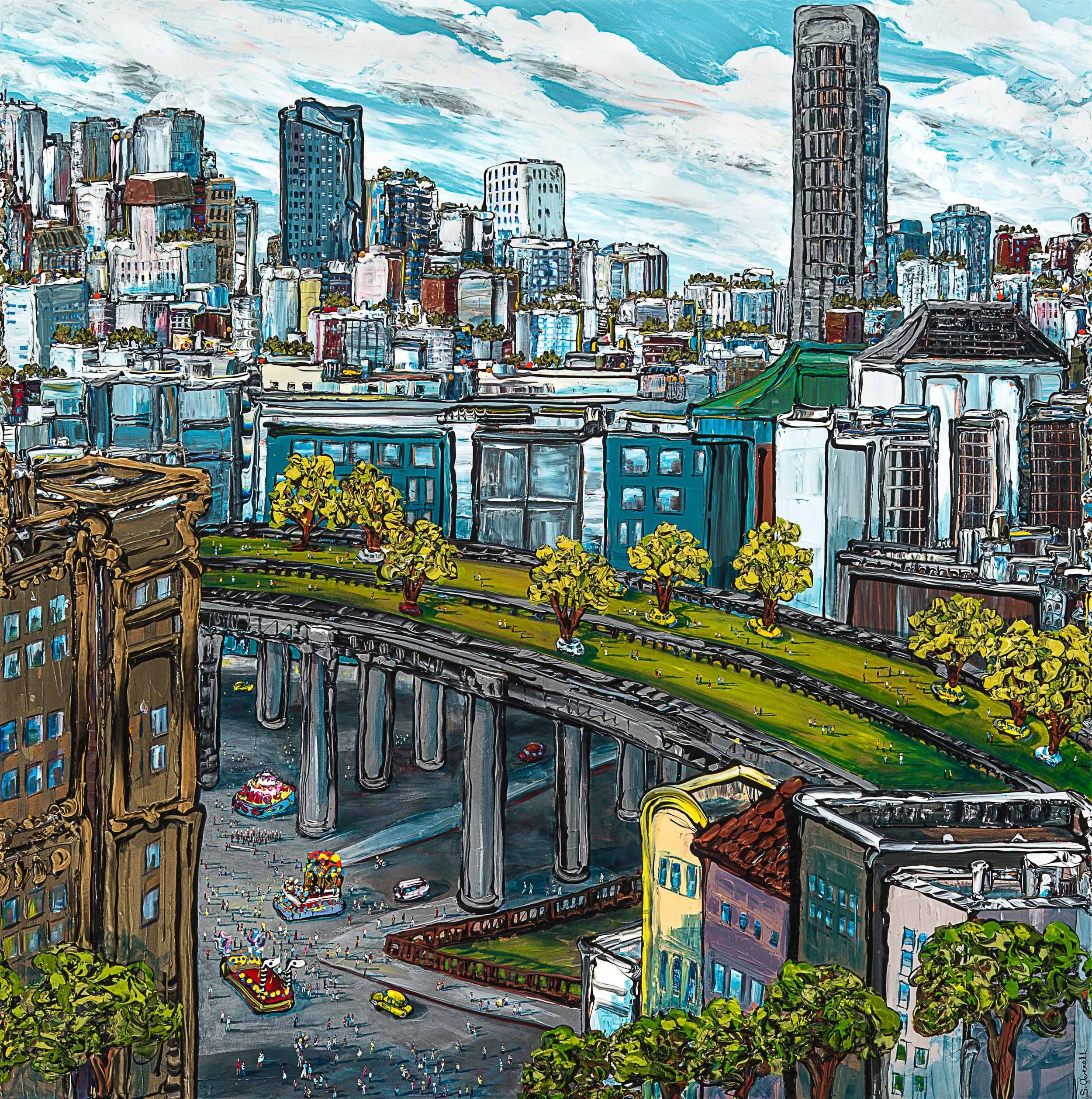Road To Happiness | Acrylic on Stretched Canvas | 163 x 127 cm | 10,500 USD