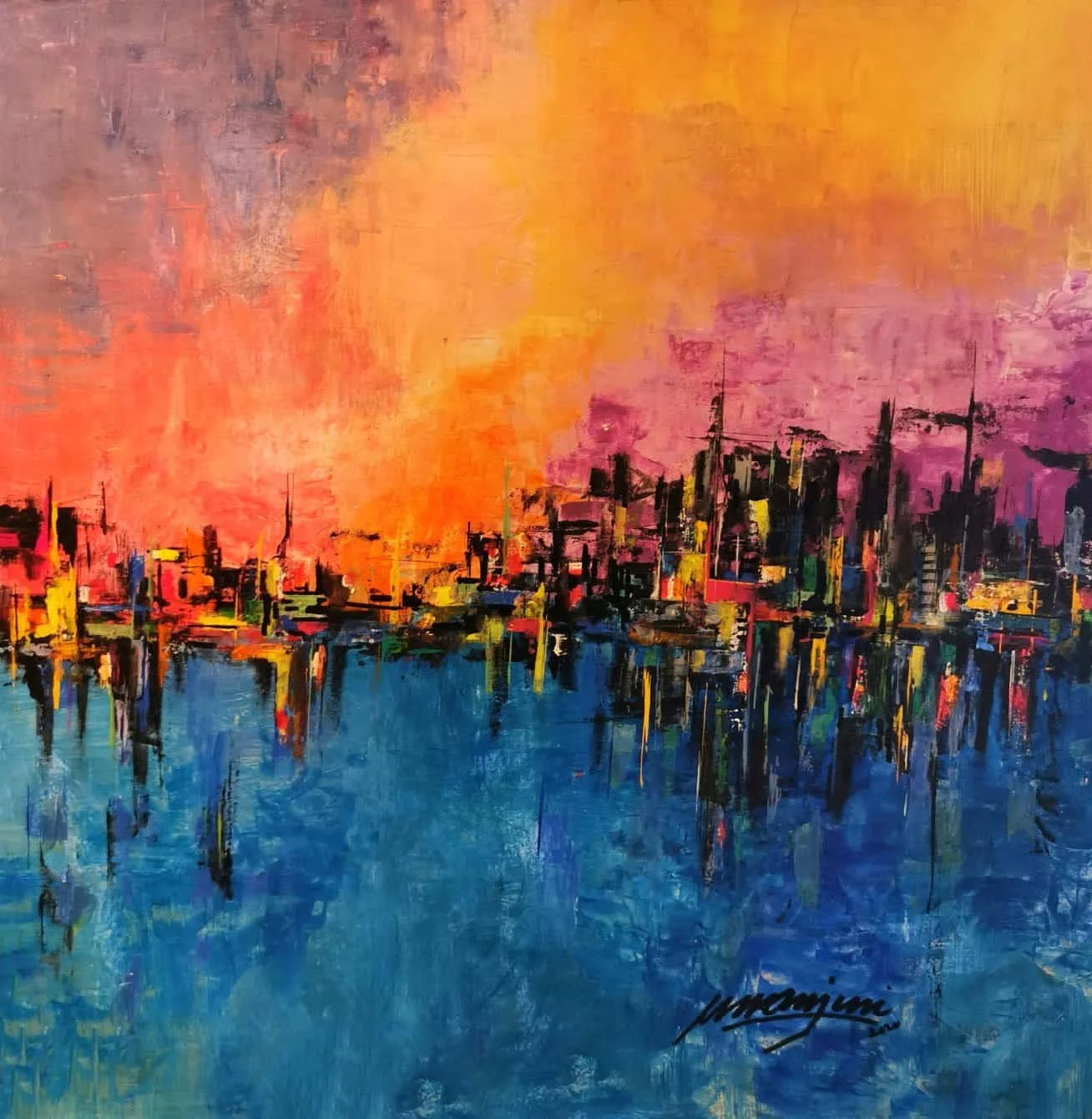 Colours 18 | Acrylic on Canvas | 75 x 75 cm | 700 USD