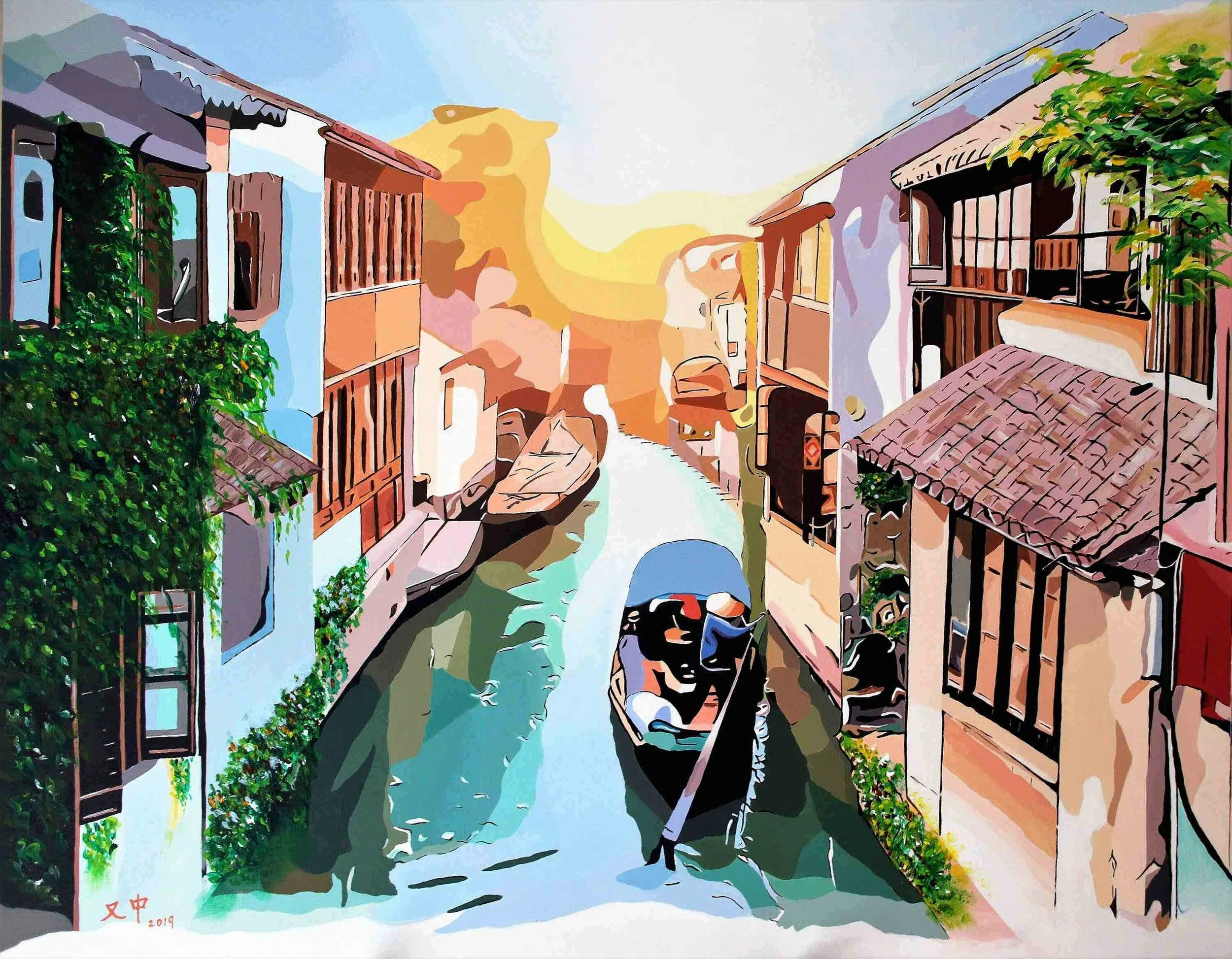 Spring Outing | 72.5 x 91 cm | Acrylic on Canvas | 4500 USD
