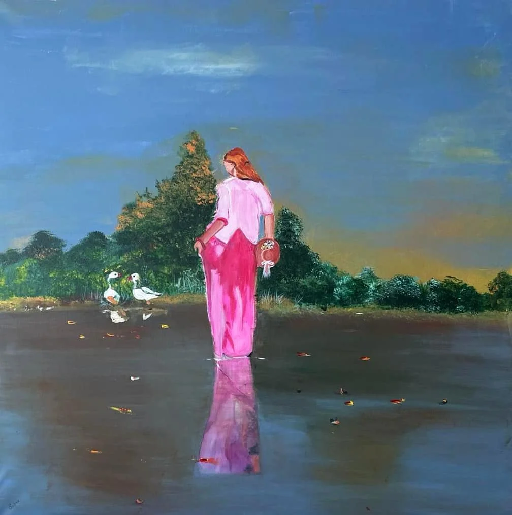 Time by Myself 1 | Acrylic on Canvas | 100 x 100 cm | 700 USD