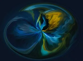 Neptune Flower | Painting on Recycled CD + Digital Manipulation in Photoshop | 100 USD