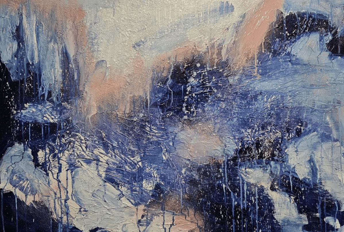 I'm looking for you, between the world  
| 70 x 100 cm  
| Mixed Media on Canvas