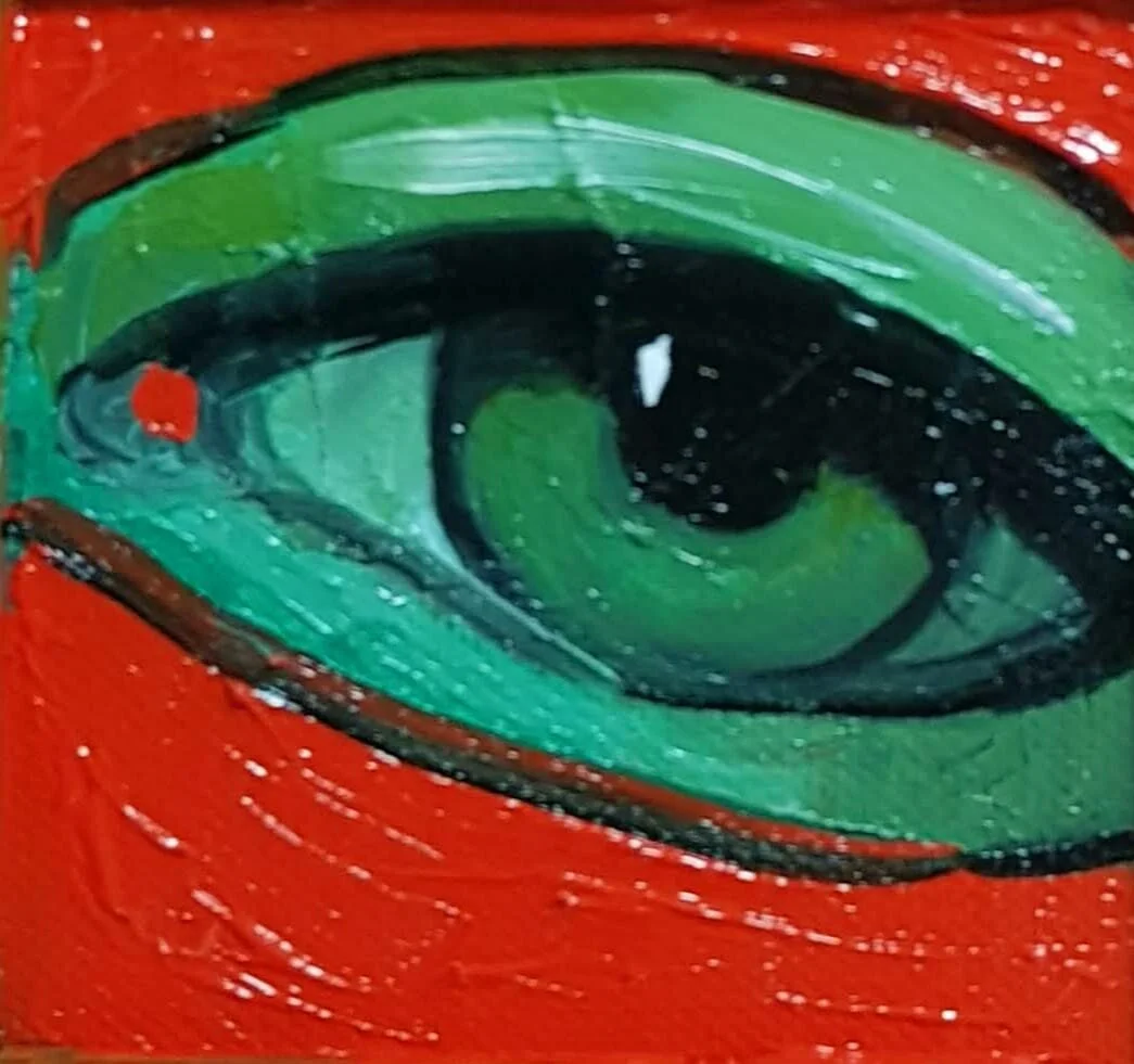My Eye for You! | Oil on Linen | 60 × 55 cm | 420 USD