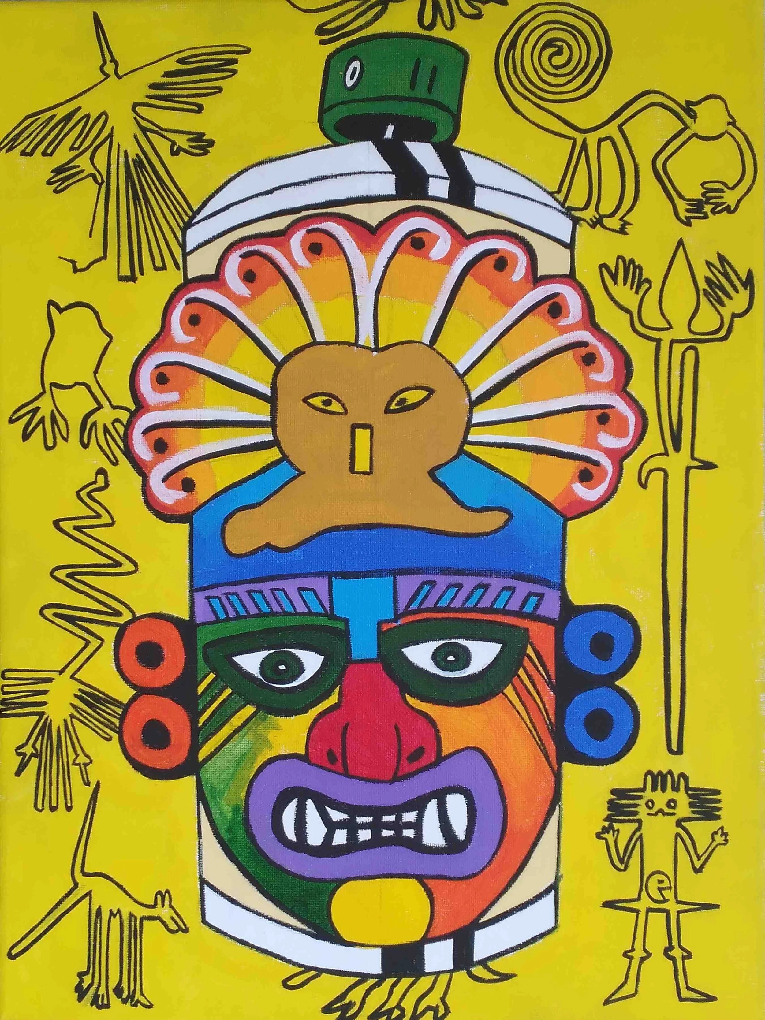 Peruvian Spraycan 1  
| Acrylic on Canvas  
| 30 x 40 cm